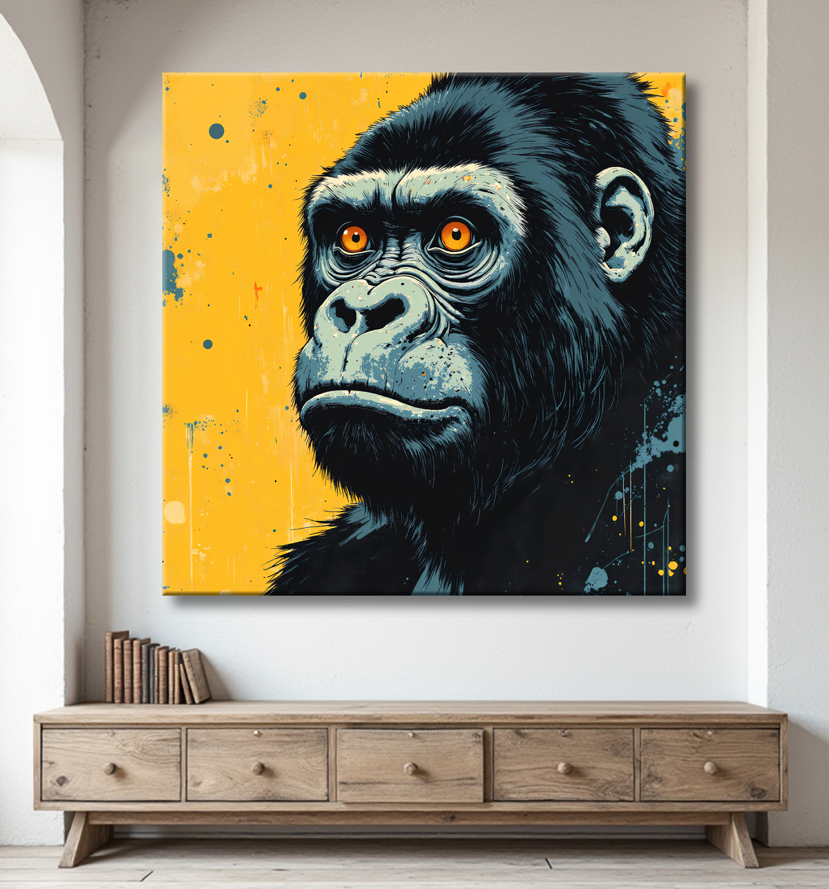 Tableau Gorille | Peinture Moderne Haut de Gamme avec decor