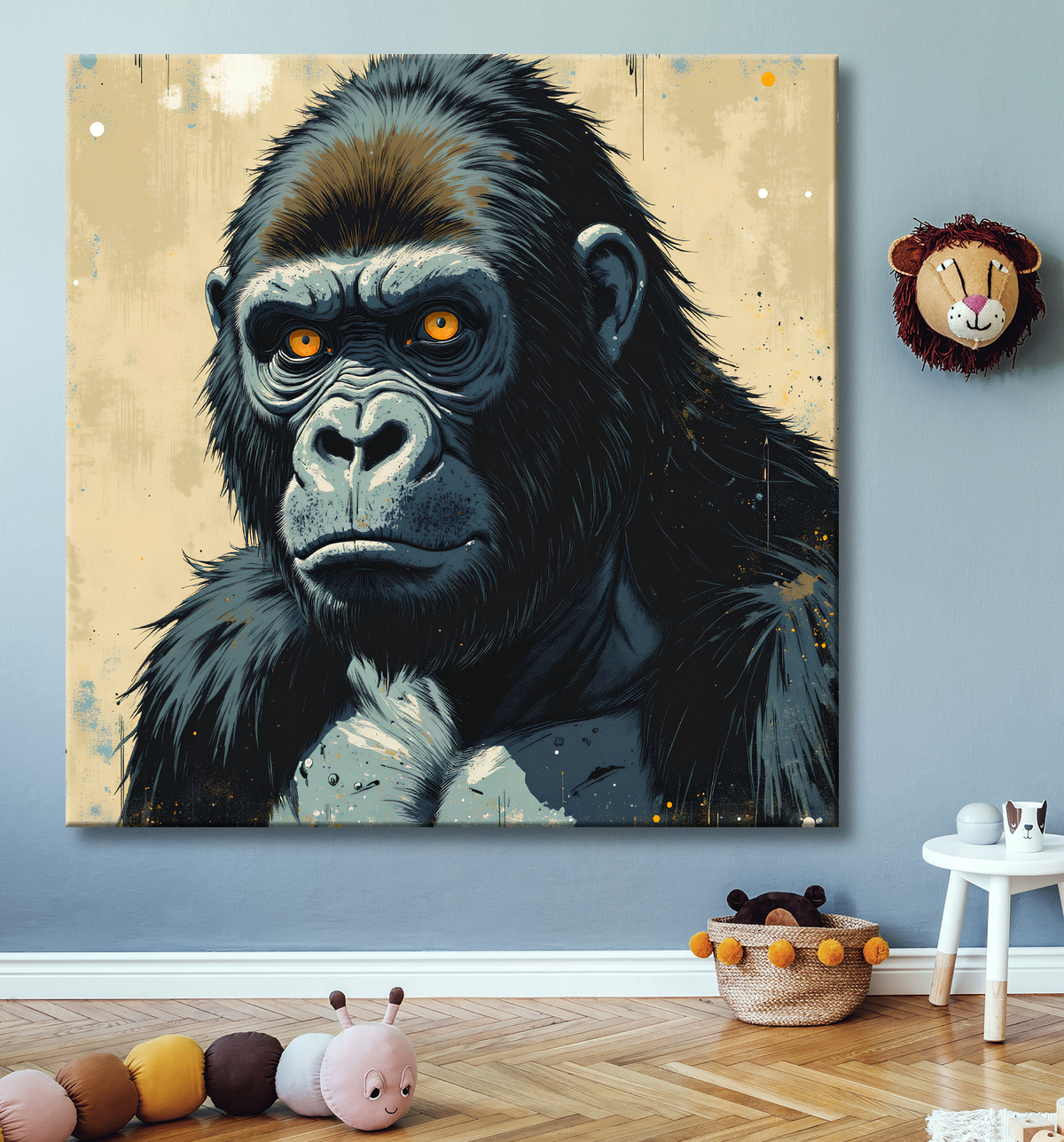 Tableau Gorille | Peinture Moderne Haut de Gamme avec decor