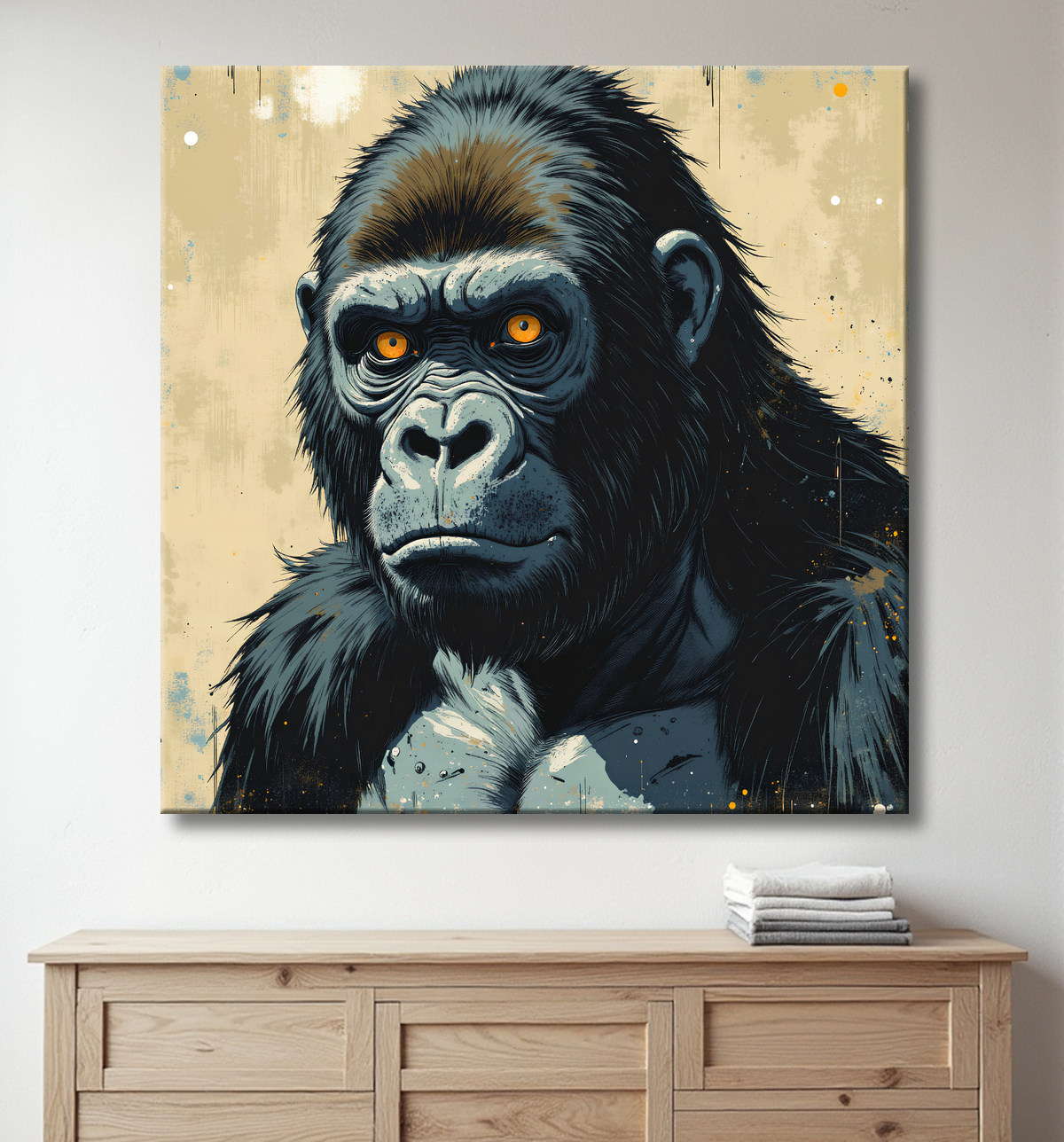 Tableau Gorille | Peinture Moderne Haut de Gamme avec decor