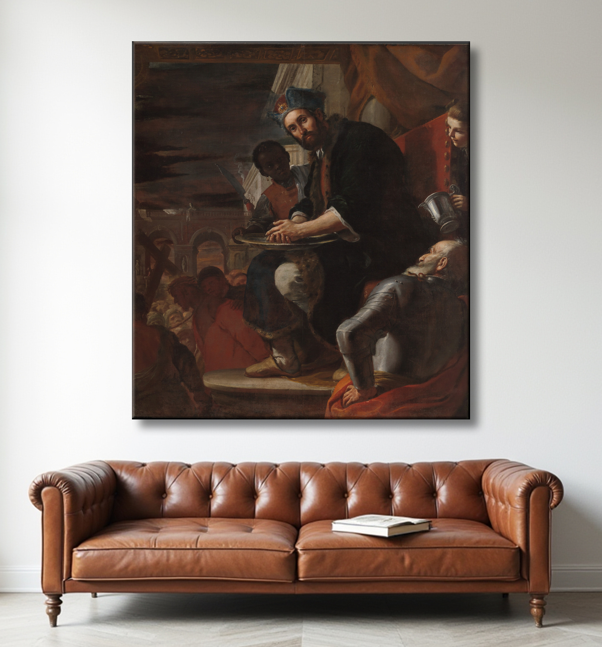 Impression d’art sur toile made in France ou affiche encadrée. Pilate se lave les mains...