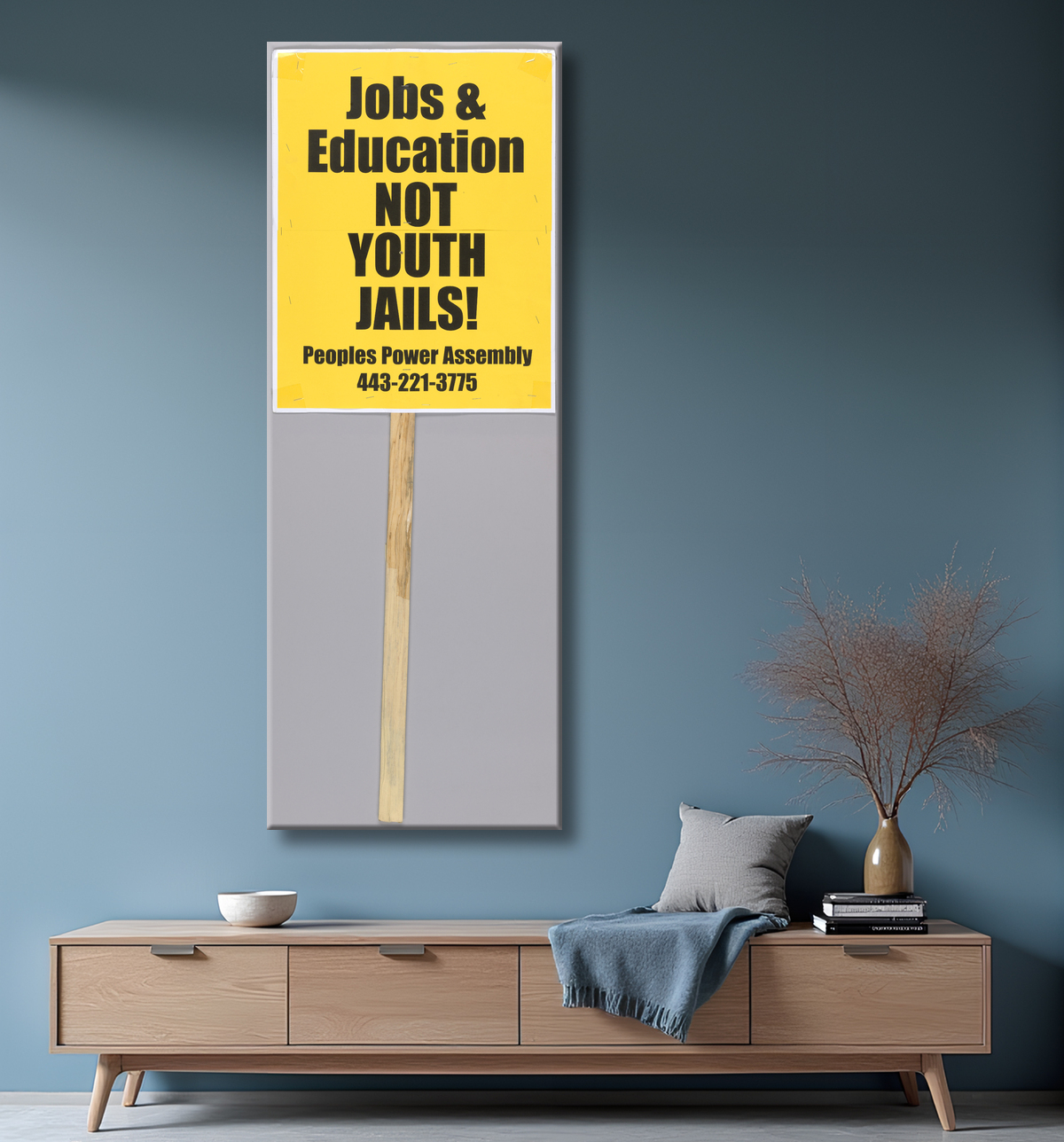 Reproduction Placard appelant à l'inculpation des policiers utilisés lors des manifestations de Baltimore de Peoples Power Assemblies, American avec decor
