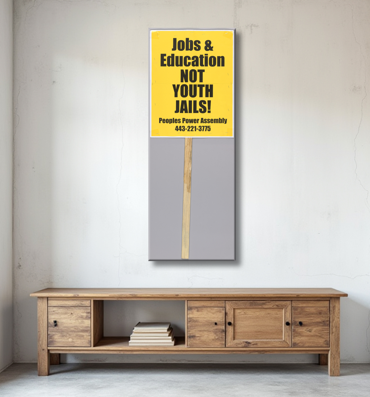 Reproduction Placard appelant à l'inculpation des policiers utilisés lors des manifestations de Baltimore de Peoples Power Assemblies, American avec decor