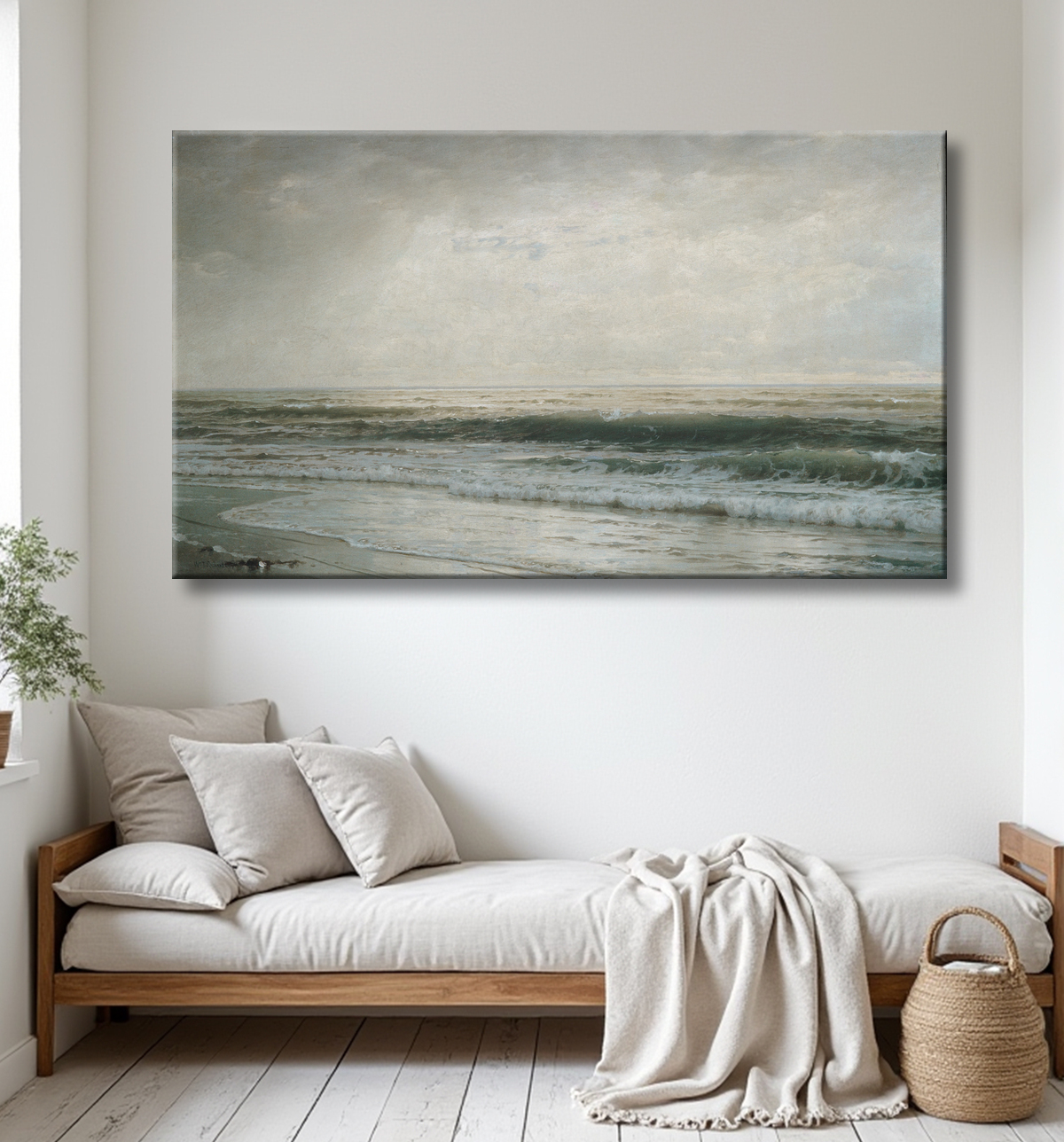 Reproduction Plage du New Jersey de William Trost Richards avec decor