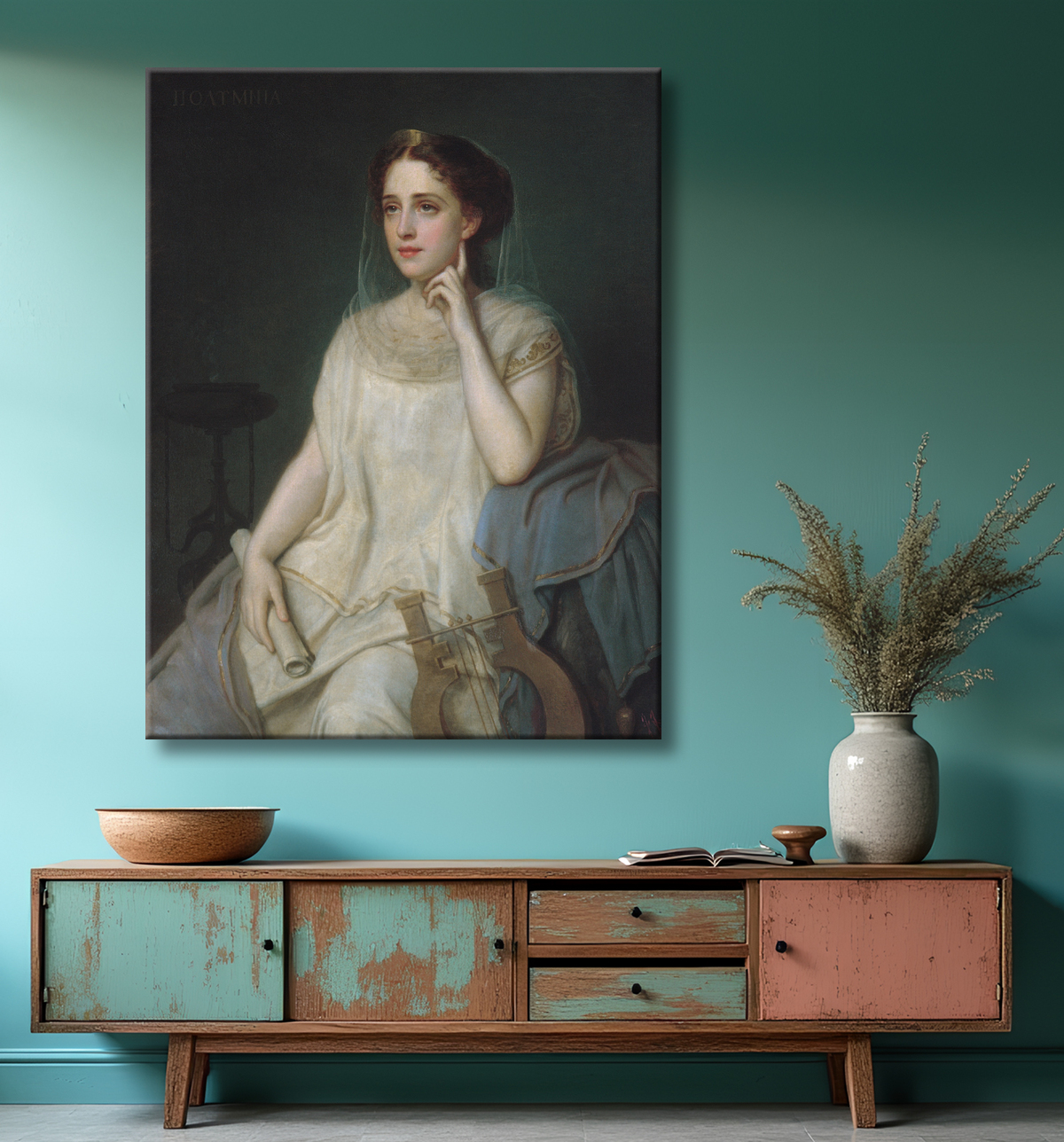 Reproduction Polymnie de Joseph Fagnani avec decor