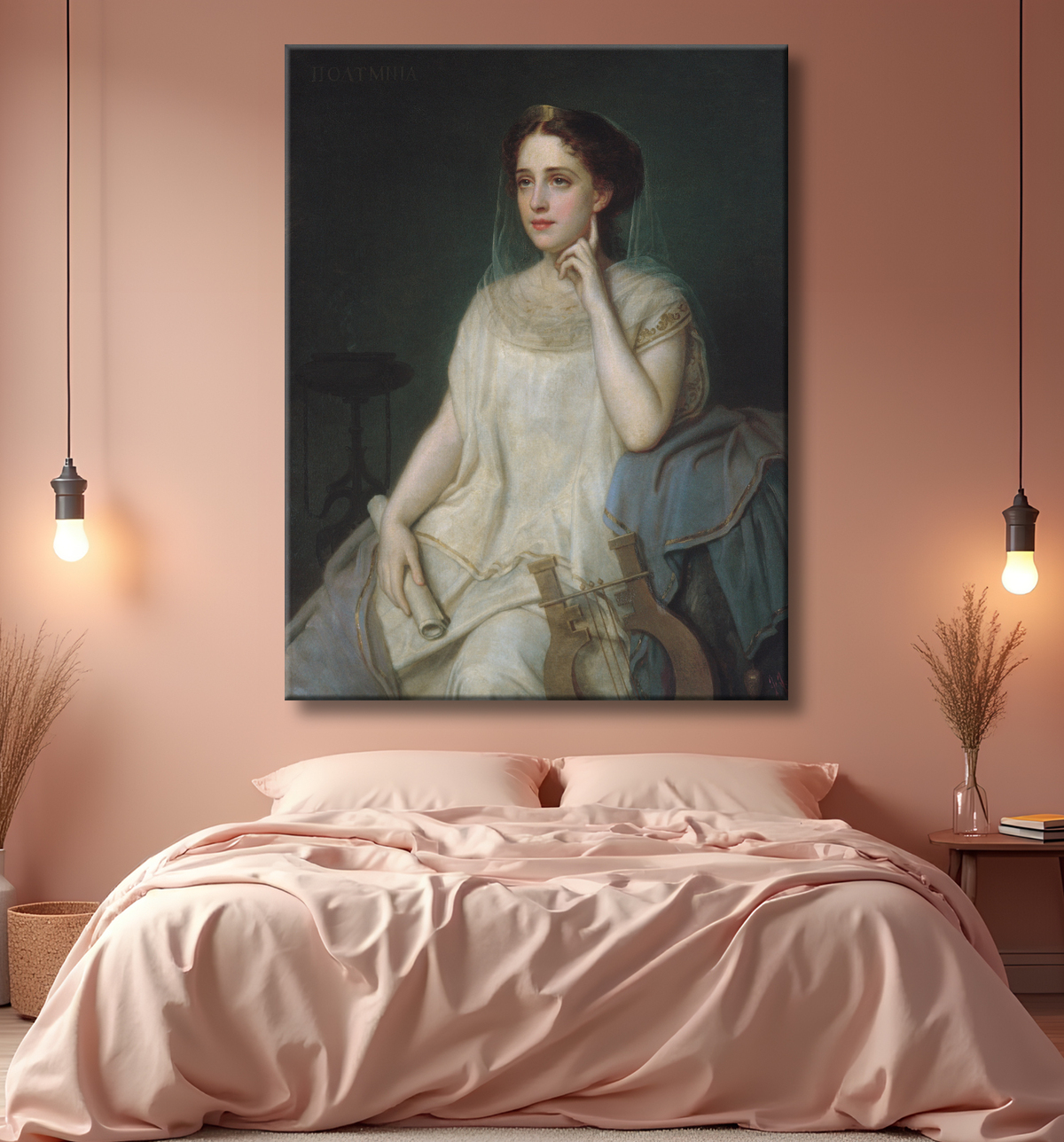 Reproduction Polymnie de Joseph Fagnani avec decor