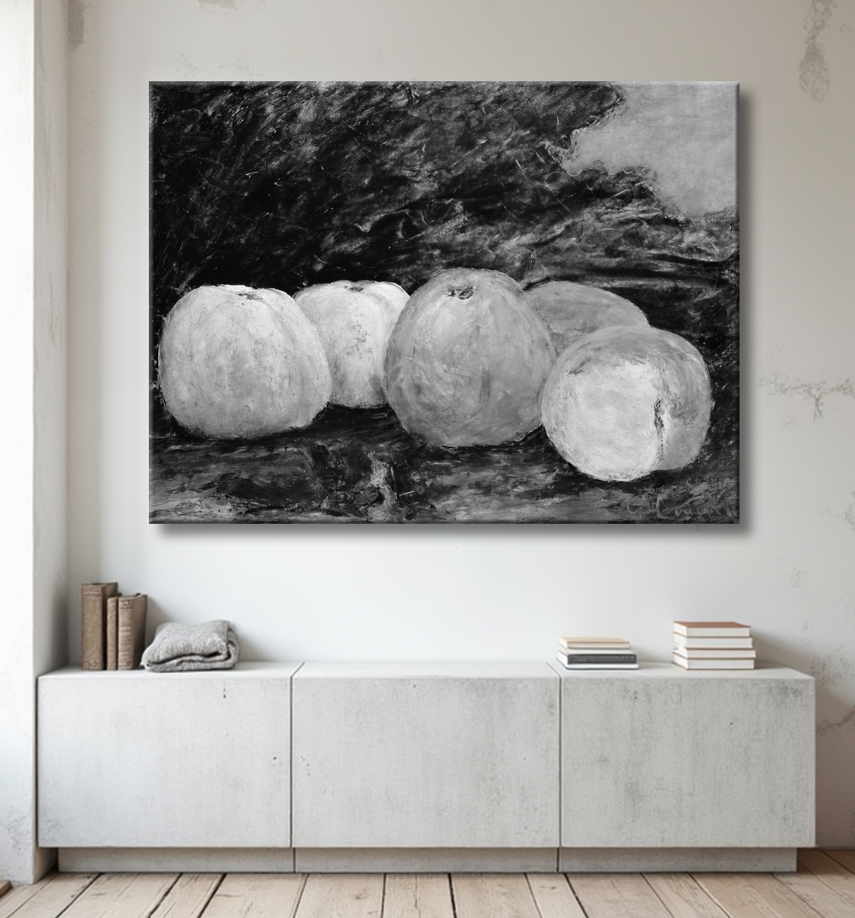 Reproduction Pommes de Gustave Courbet avec decor