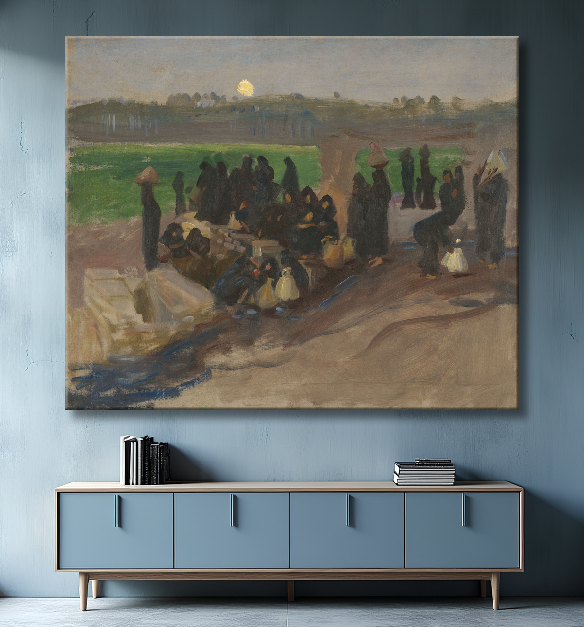 Reproduction Porteurs d'eau sur le Nil de John Singer Sargent avec decor