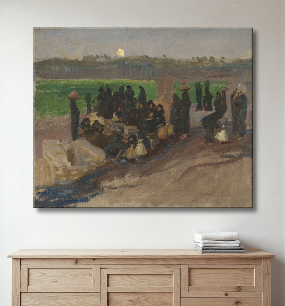 Reproduction Porteurs d'eau sur le Nil de John Singer Sargent avec decor