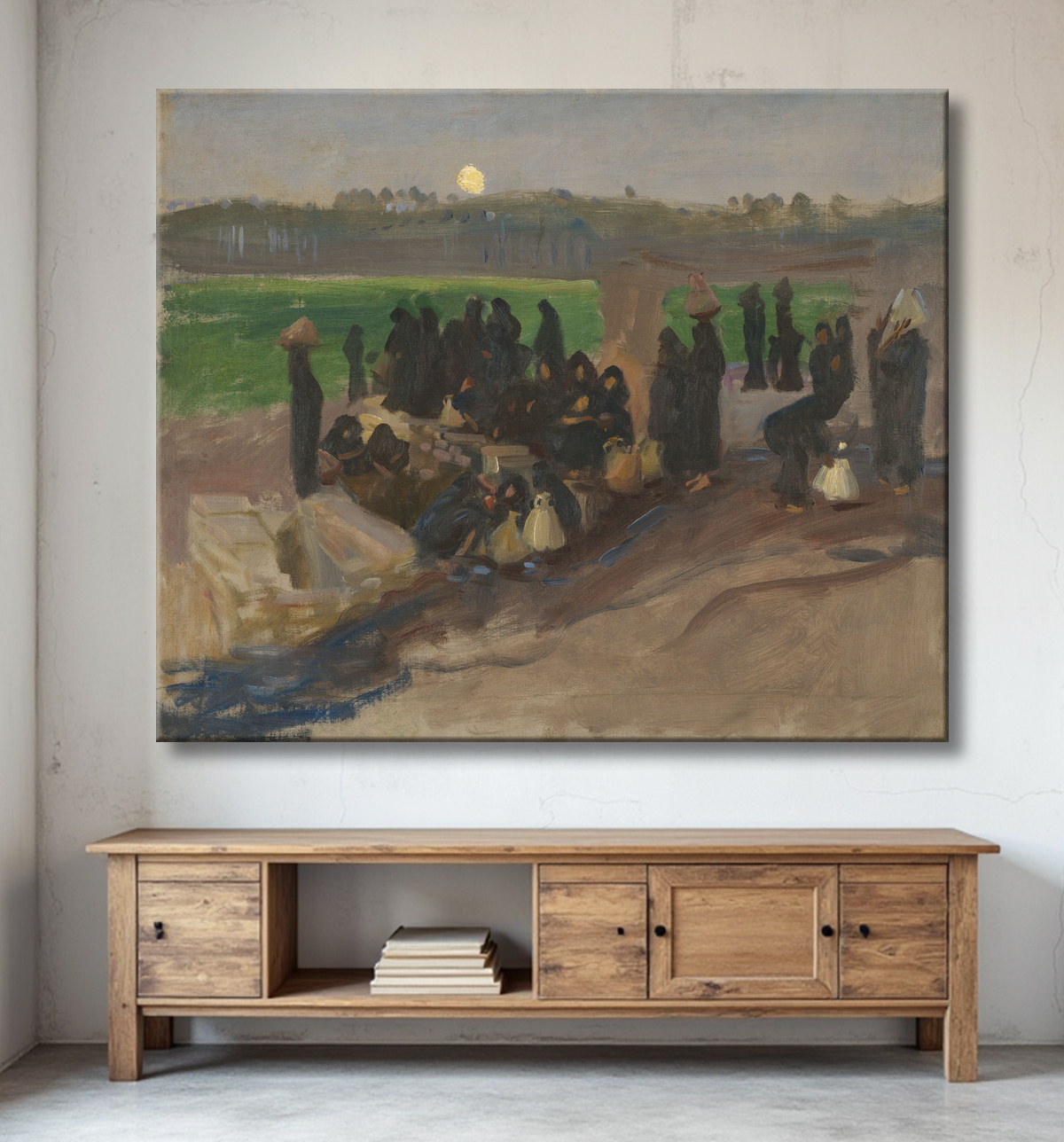 Reproduction Porteurs d'eau sur le Nil de John Singer Sargent avec decor