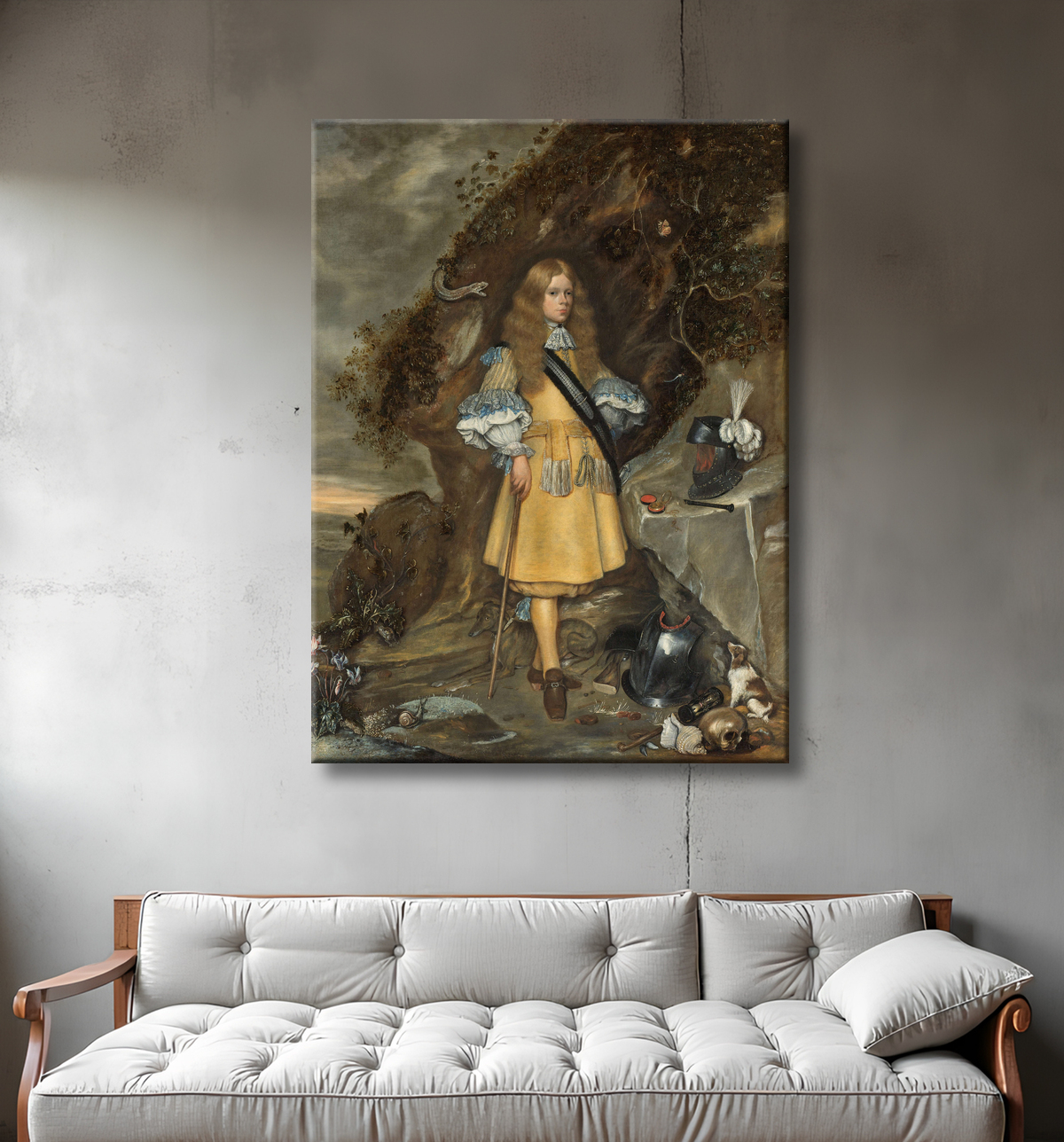 Reproduction Portrait commémoratif de Moïse ter Borch de Gerard ter Borch (II) avec decor