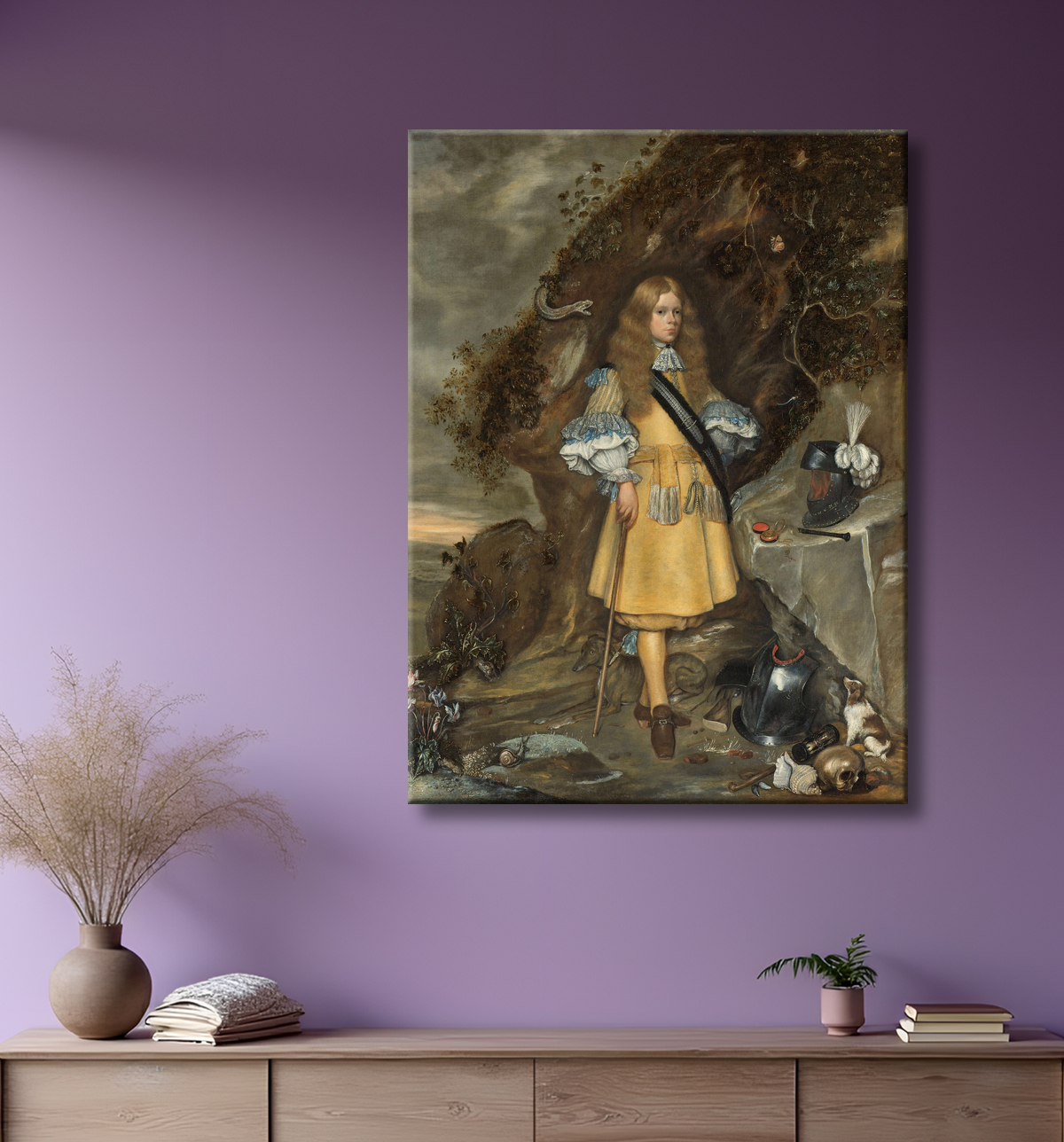 Reproduction Portrait commémoratif de Moïse ter Borch de Gerard ter Borch (II) avec decor