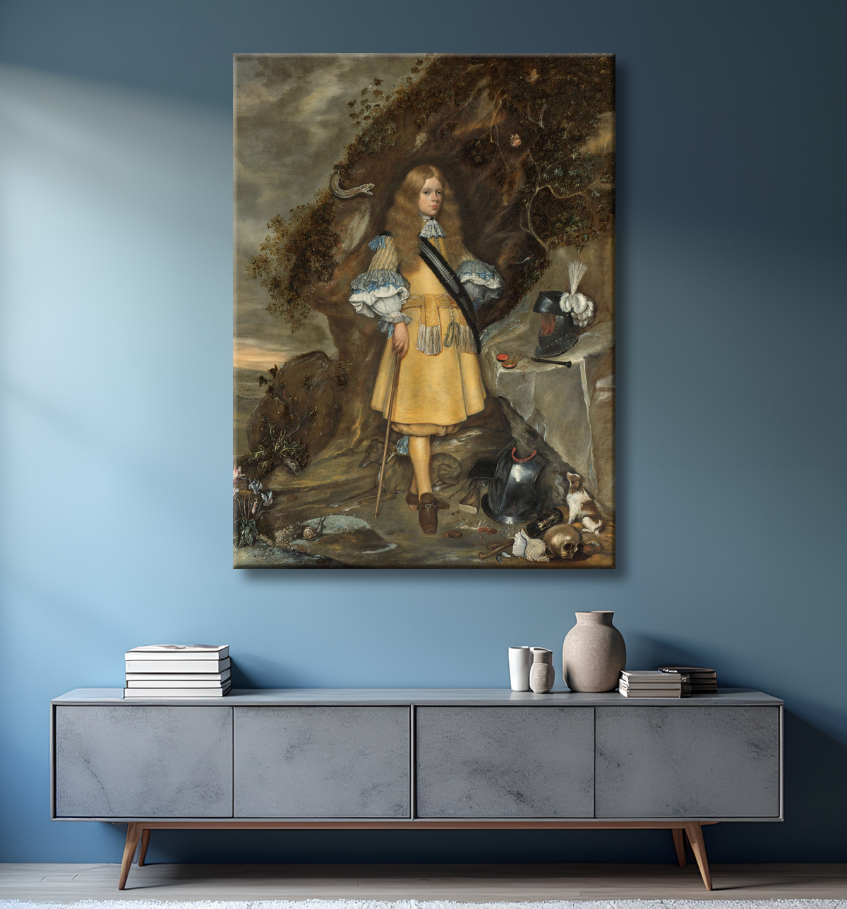 Reproduction Portrait commémoratif de Moïse ter Borch de Gerard ter Borch (II) avec decor
