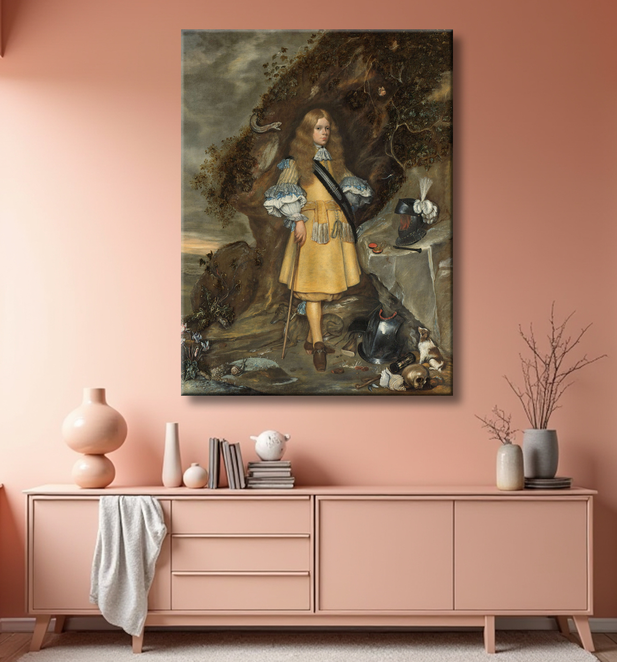 Reproduction Portrait commémoratif de Moïse ter Borch de Gerard ter Borch (II) avec decor