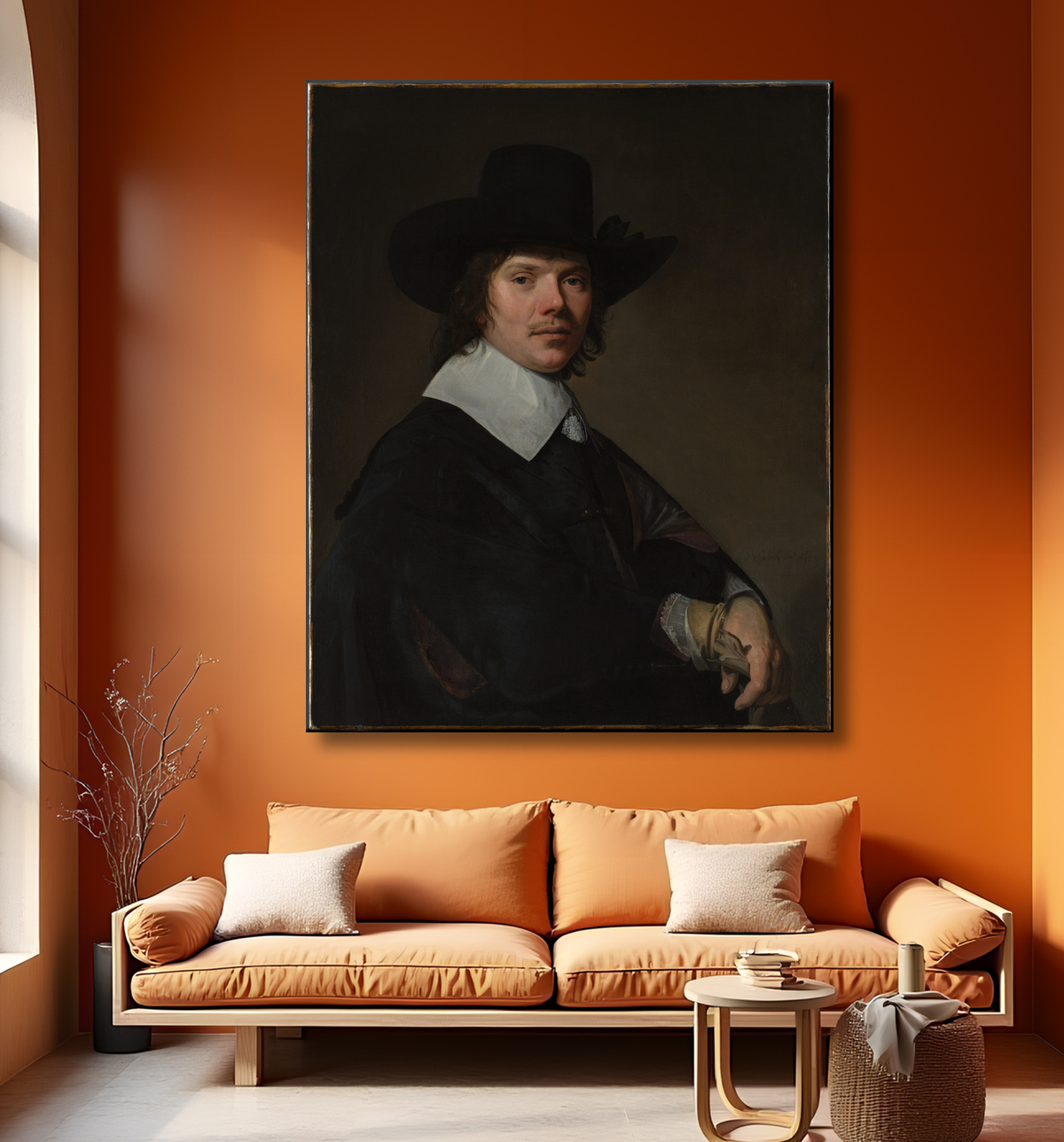 Reproduction Portrait d'homme de Johannes Verspronck avec decor