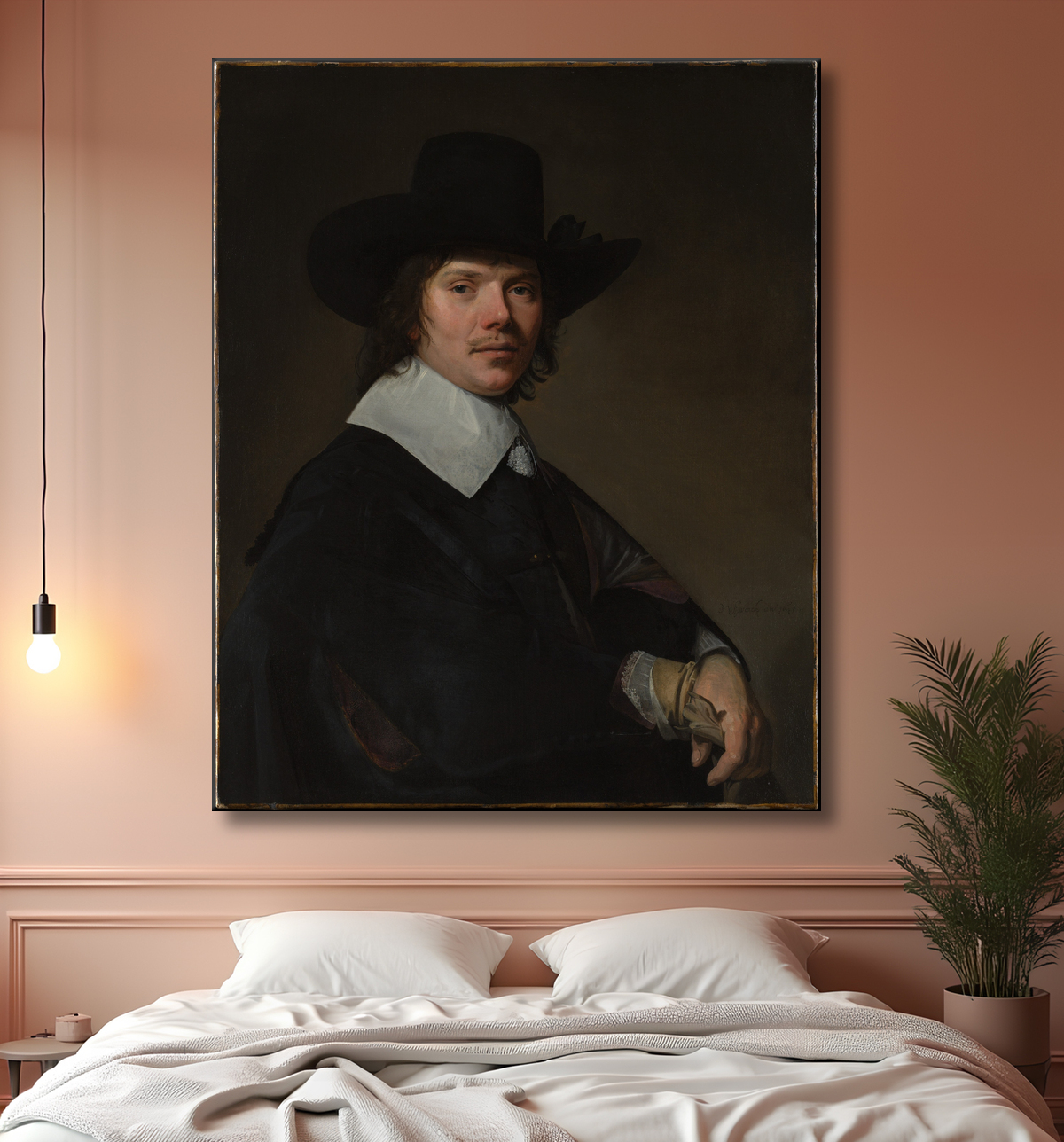 Reproduction Portrait d'homme de Johannes Verspronck avec decor