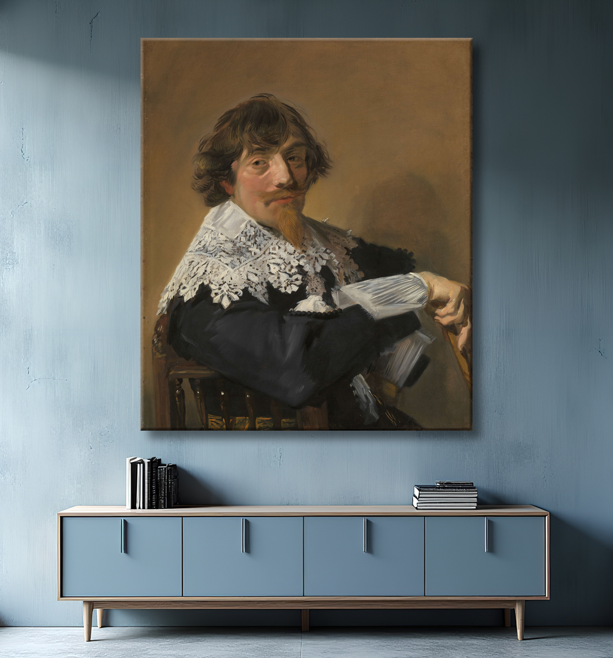 Reproduction Portrait d'homme de Frans Hals avec decor