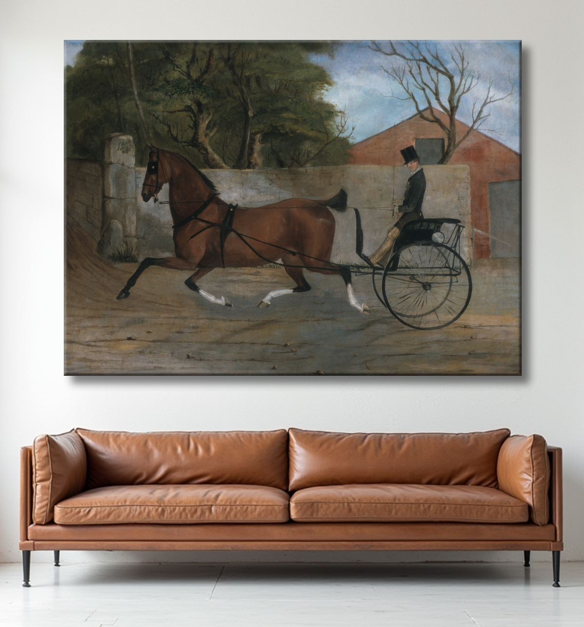 Reproduction Portrait d'un gentilhomme en calèche avec decor