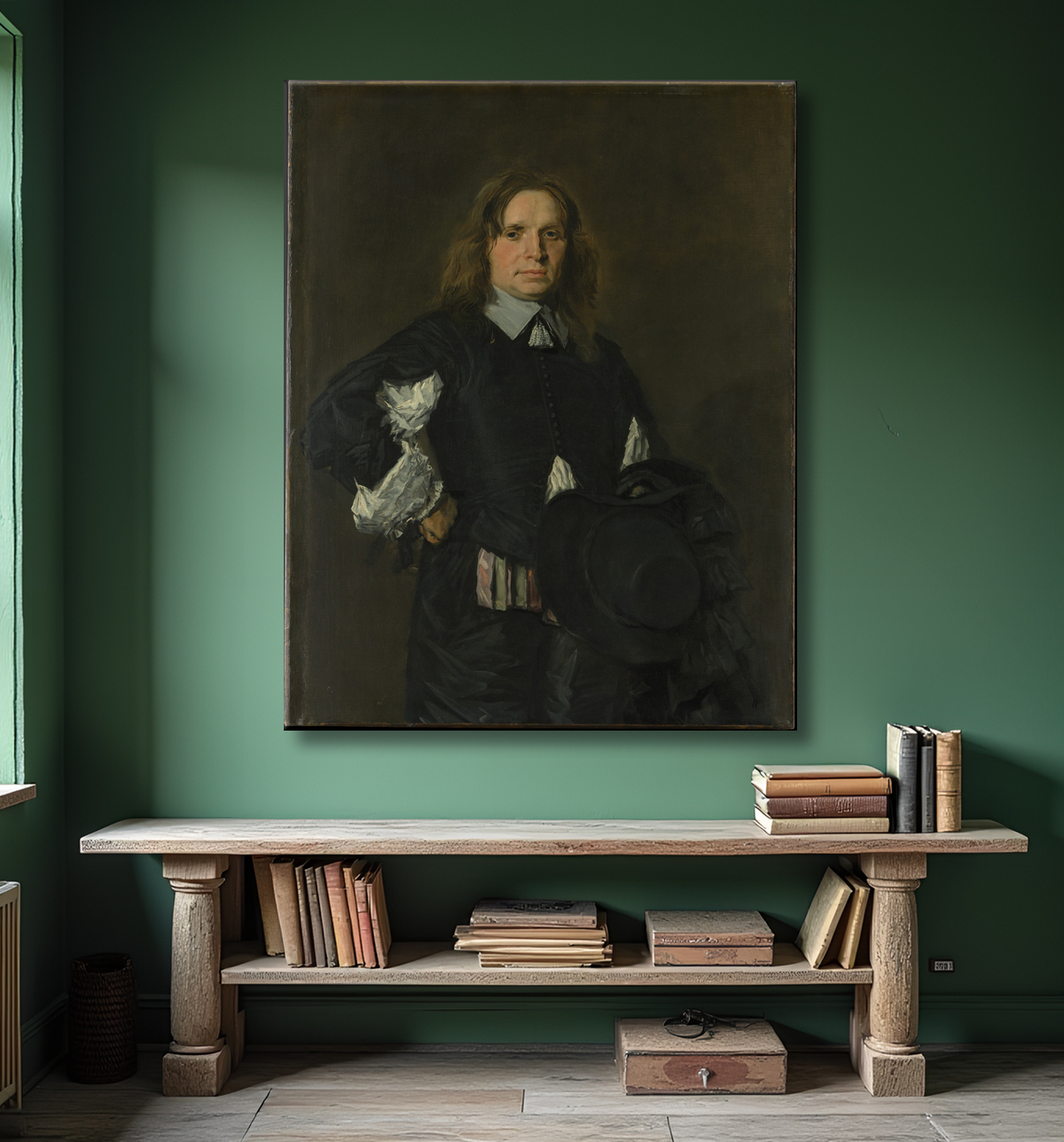 Reproduction Portrait d'un homme de Frans Hals avec decor