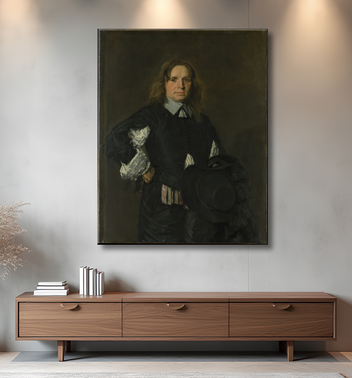 Reproduction Portrait d'un homme de Frans Hals avec decor