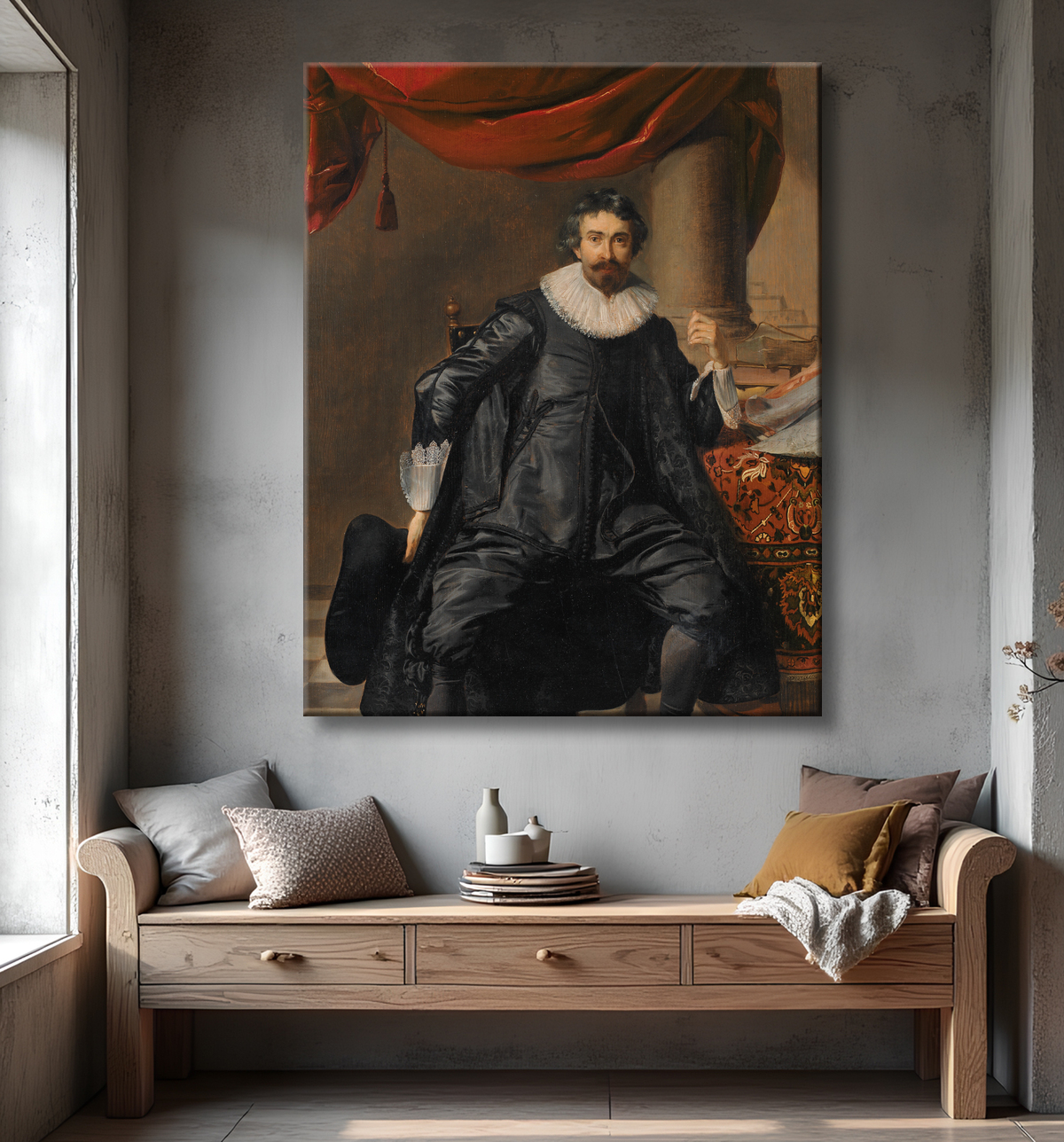 Reproduction Portrait d'un homme de Keyser, Thomas de avec decor