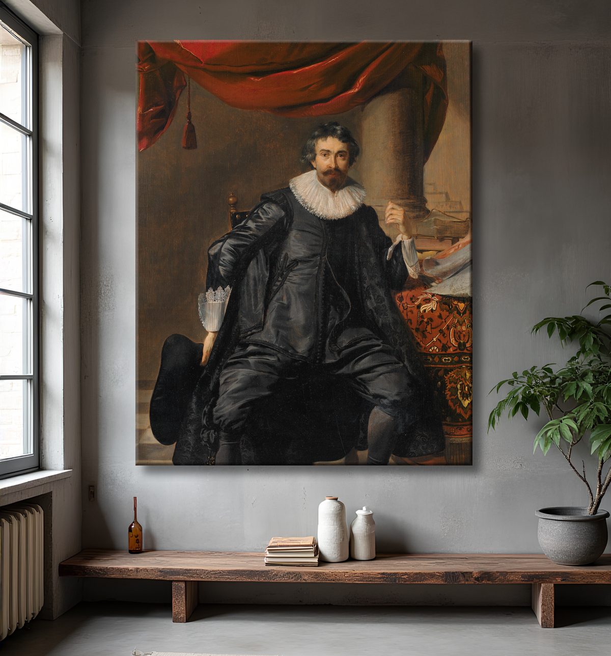 Reproduction Portrait d'un homme de Keyser, Thomas de avec decor