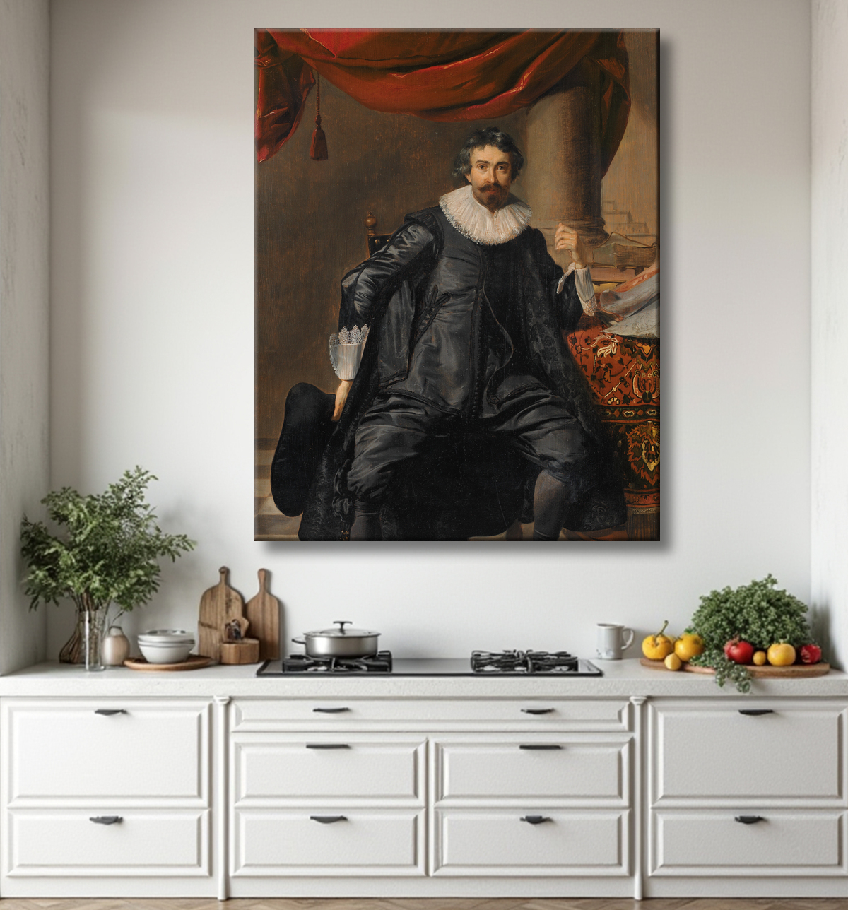Reproduction Portrait d'un homme de Keyser, Thomas de avec decor