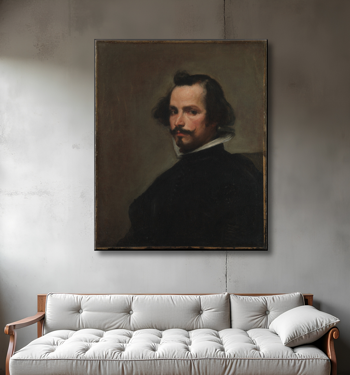 Reproduction Portrait d'homme de Velázquez avec decor
