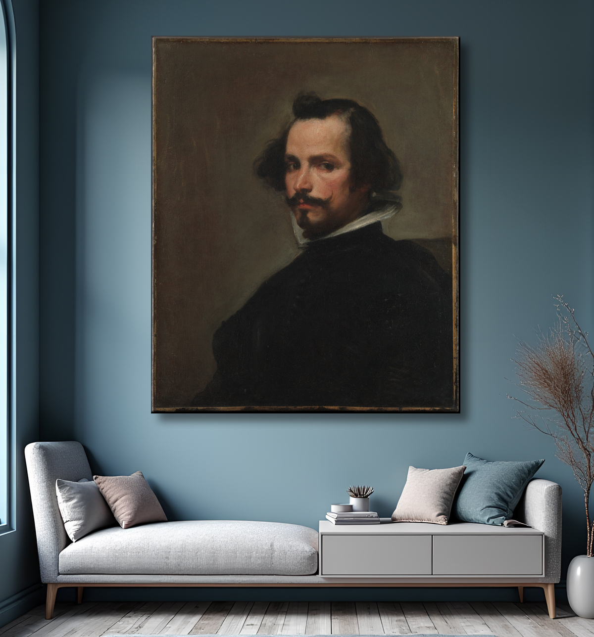 Reproduction Portrait d'homme de Velázquez avec decor