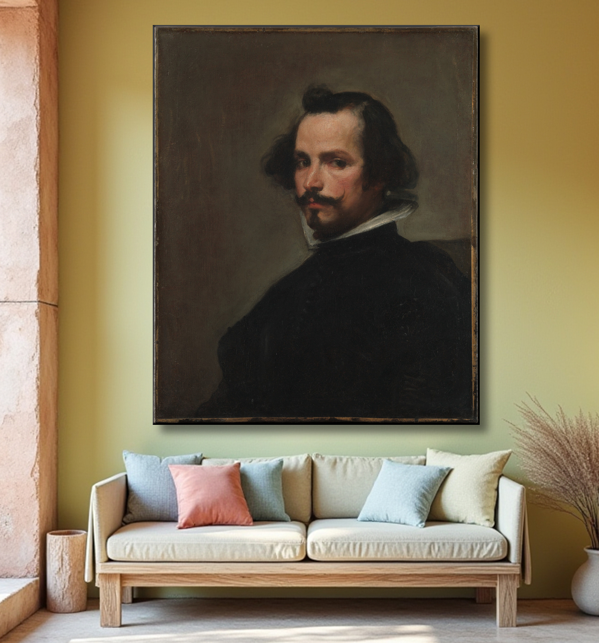 Reproduction Portrait d'homme de Velázquez avec decor