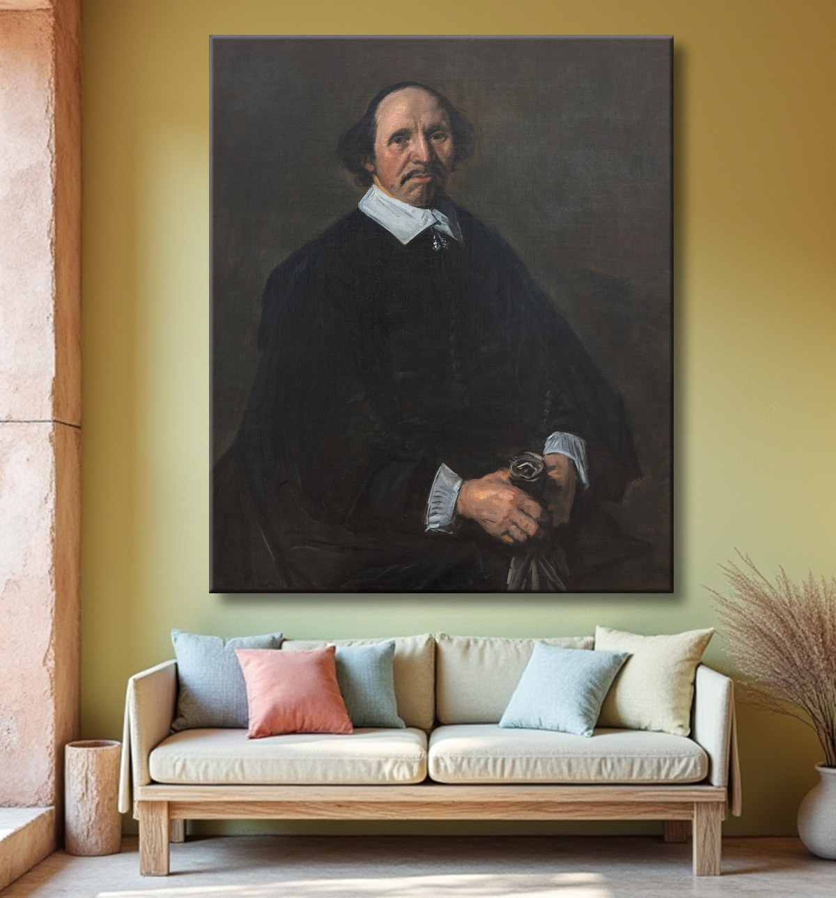 Reproduction Portrait d'homme de Hals, Frans avec decor