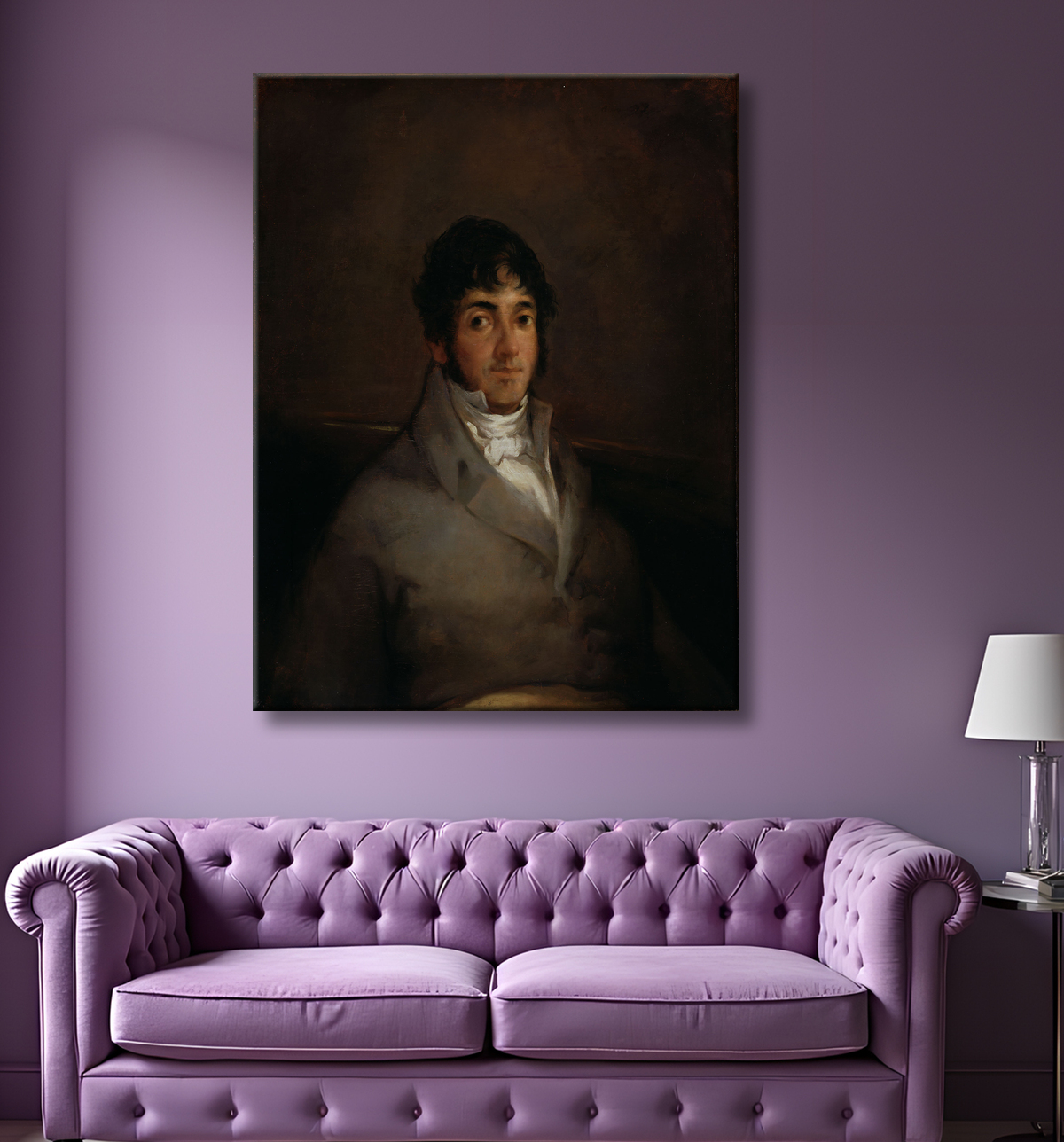 Reproduction Portrait d'Isidoro Maiquez de Francisco José de Goya y Lucientes avec decor