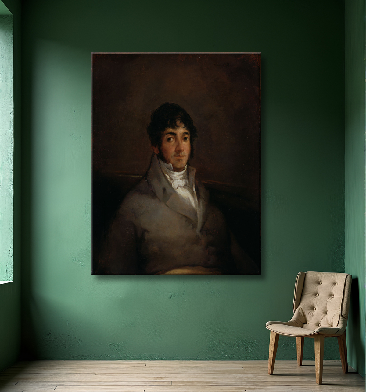 Reproduction Portrait d'Isidoro Maiquez de Francisco José de Goya y Lucientes avec decor