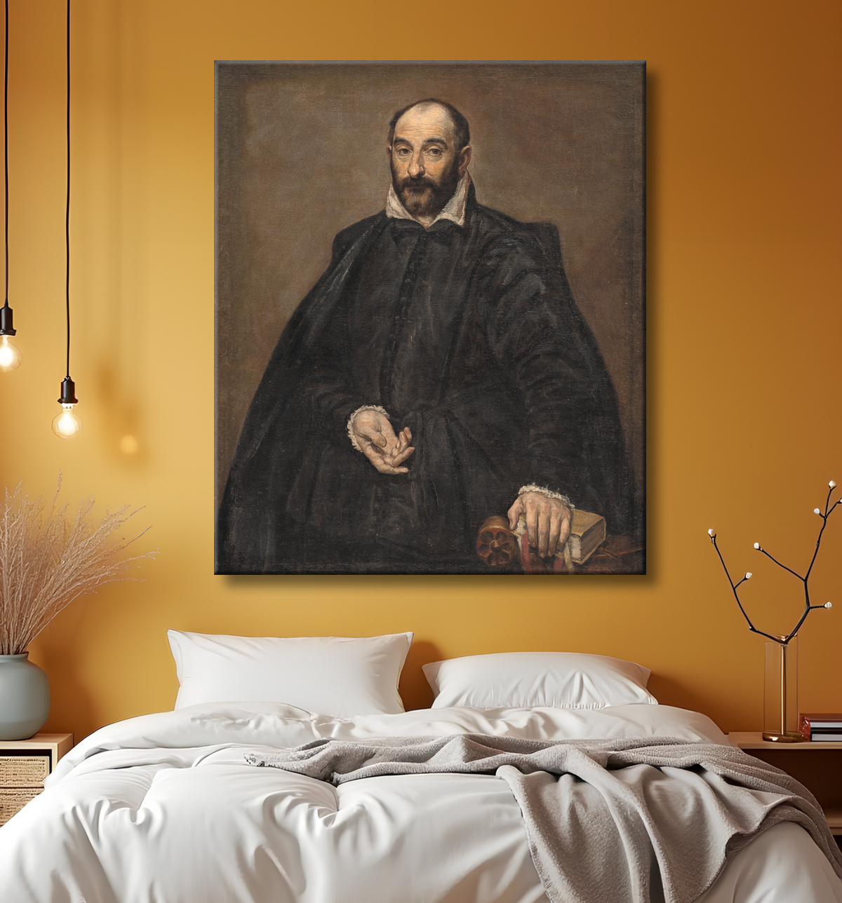 Reproduction Portrait d'un homme de Greco, El avec decor