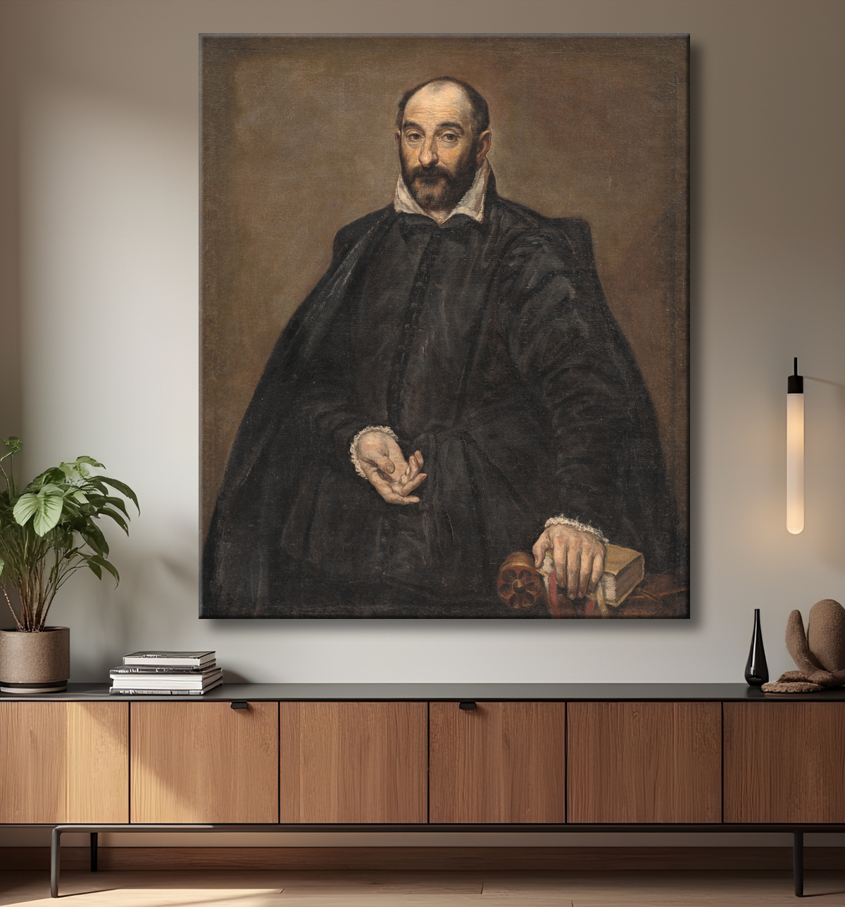 Reproduction Portrait d'un homme de Greco, El avec decor