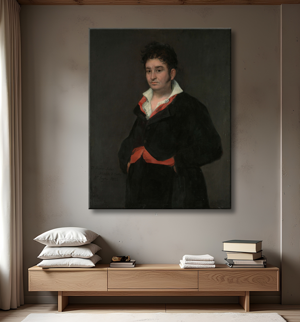 Reproduction Portrait de Don Ramón Satué de Francisco de Goya avec decor