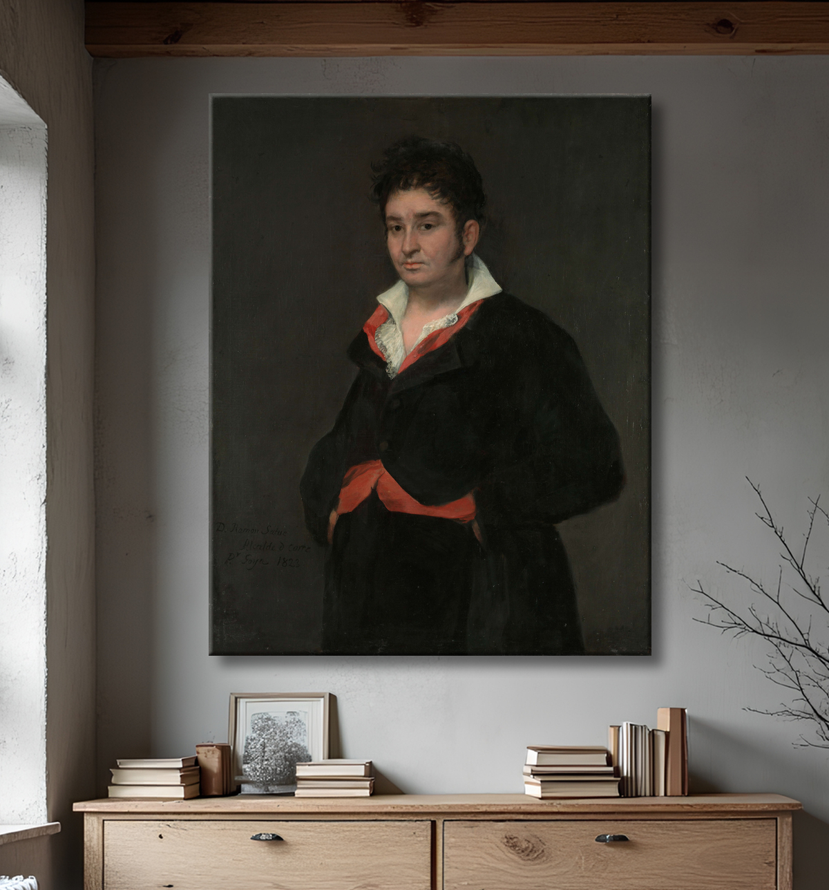 Reproduction Portrait de Don Ramón Satué de Francisco de Goya avec decor