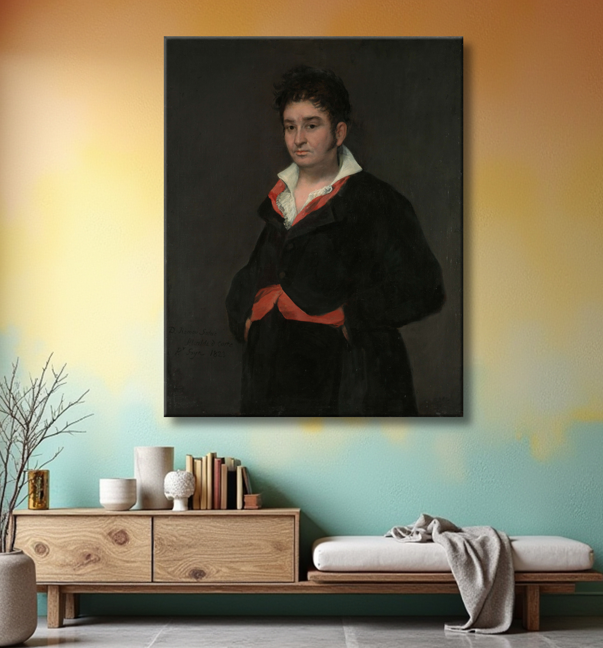 Reproduction Portrait de Don Ramón Satué de Francisco de Goya avec decor