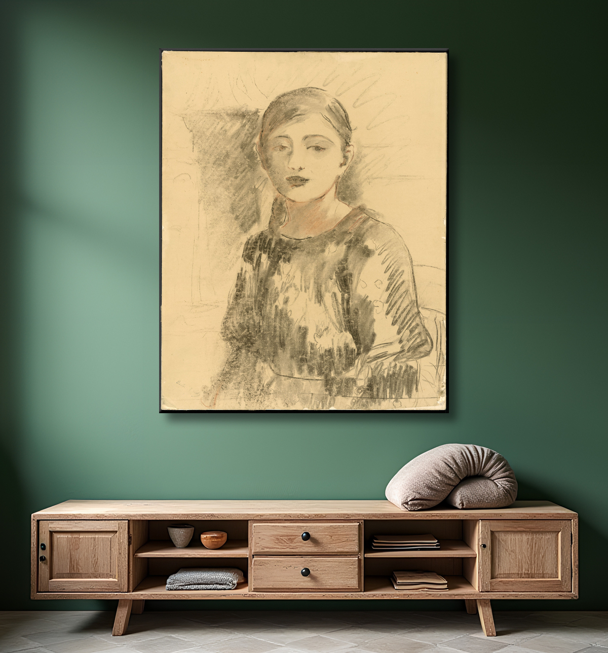 Reproduction Portrait de Julie Manet de Berthe Morisot avec decor