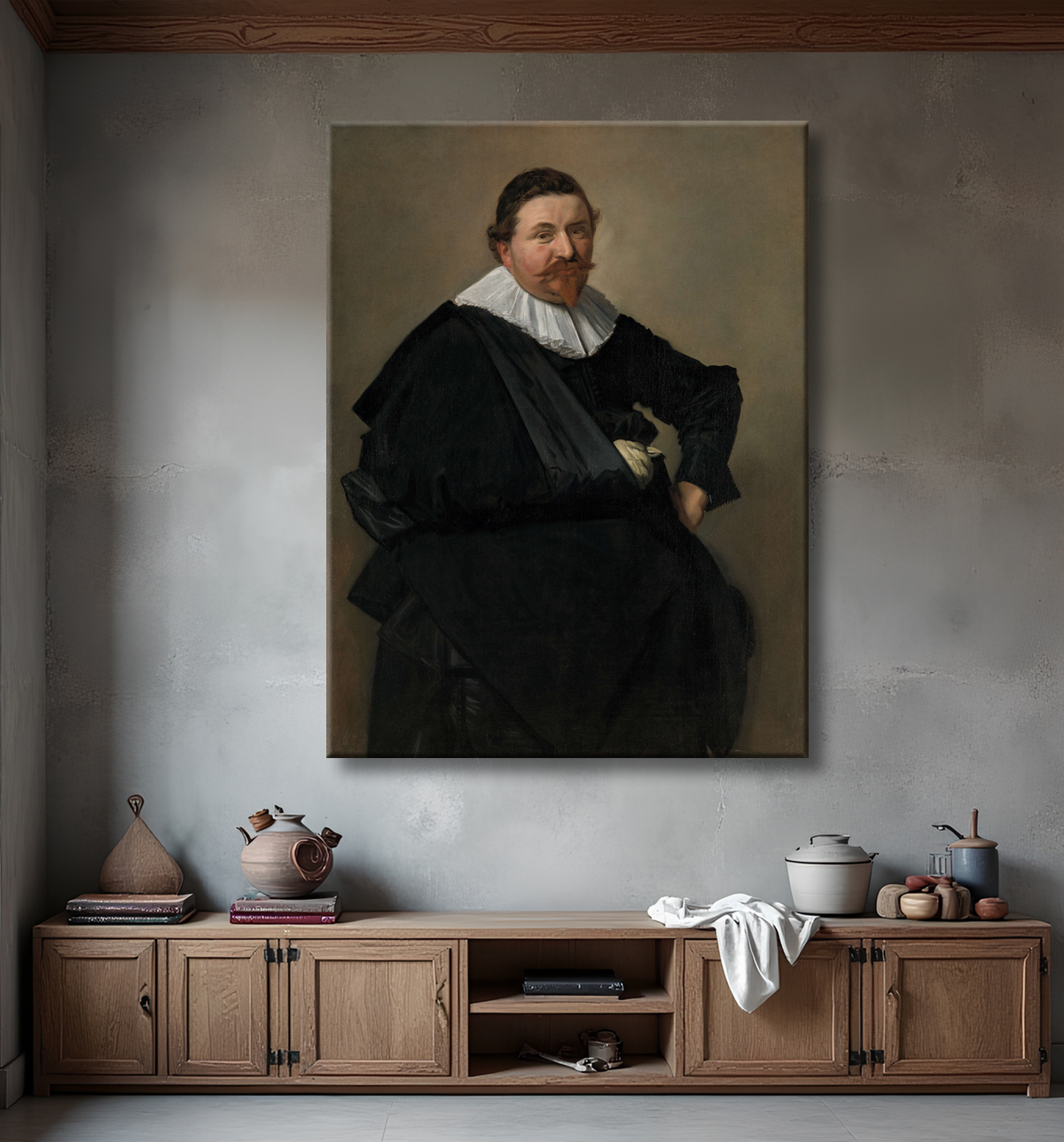 Reproduction Portrait de Lucas de Clercq de Frans Hals avec decor