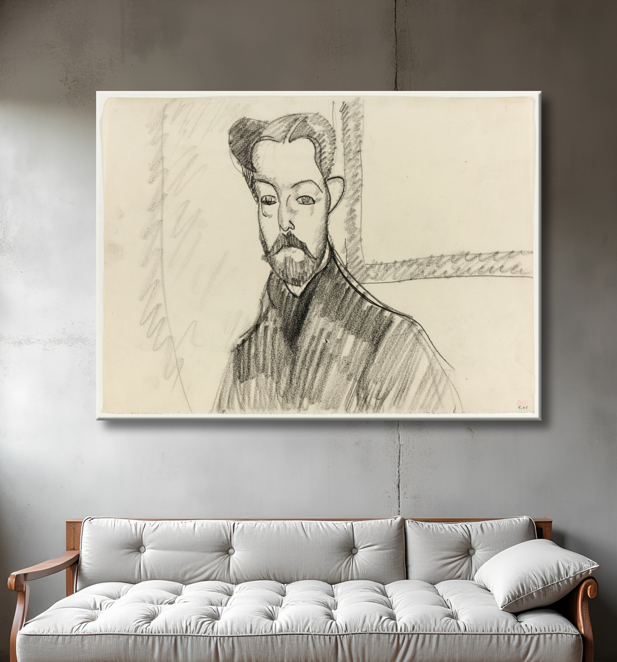 Reproduction Portrait de Paul Alexandre de Amedeo Modigliani avec decor