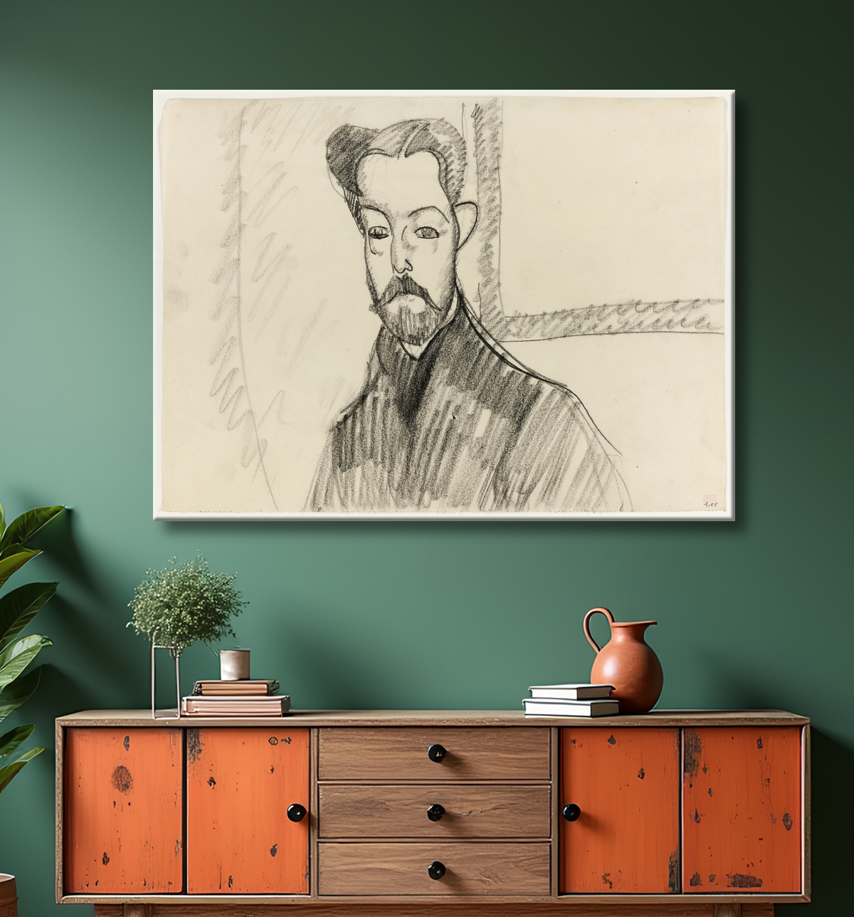 Reproduction Portrait de Paul Alexandre de Amedeo Modigliani avec decor