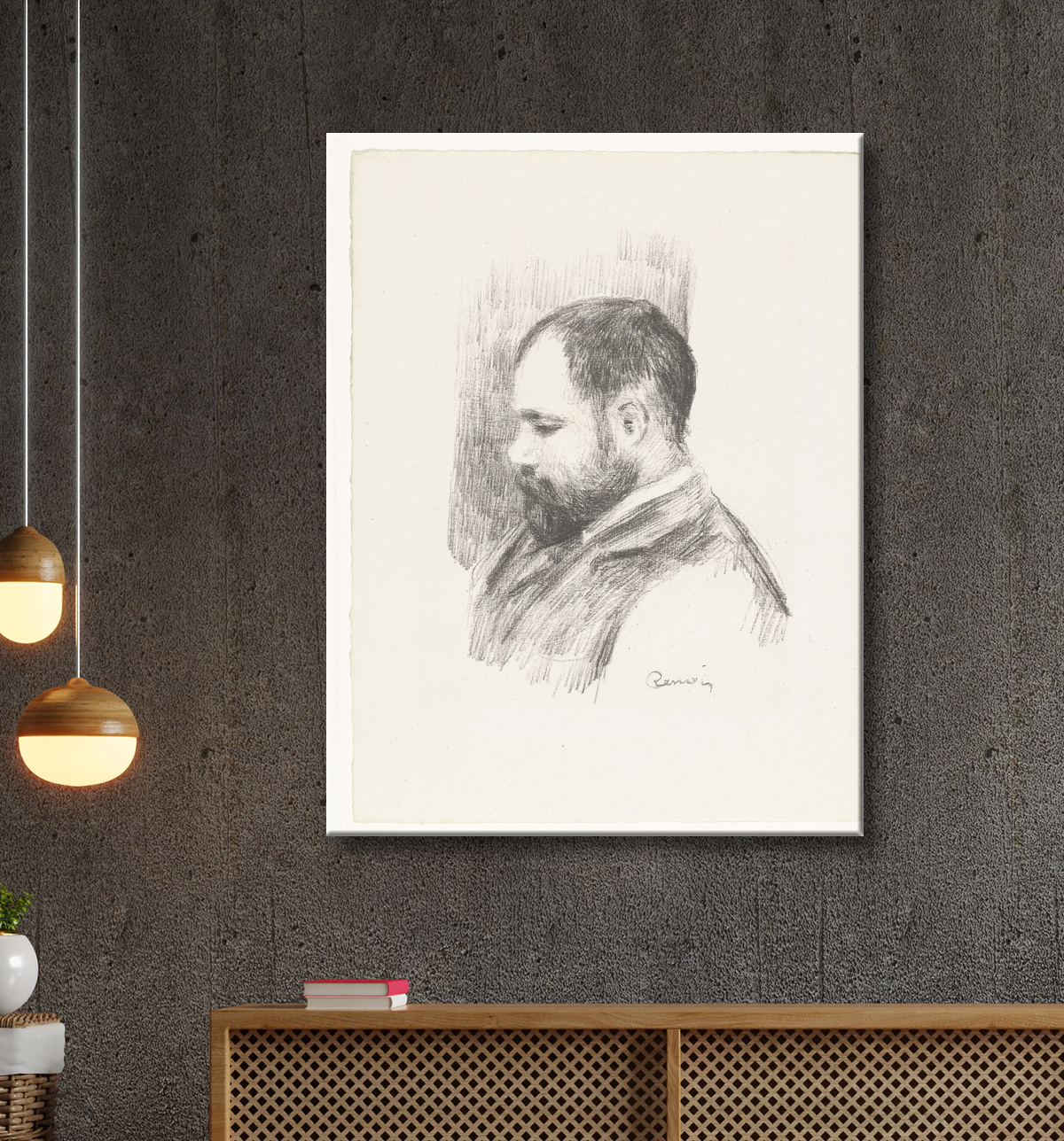 Reproduction Portrait du marchand d'art Ambroise Vollard de Pierre Auguste Renoir avec decor