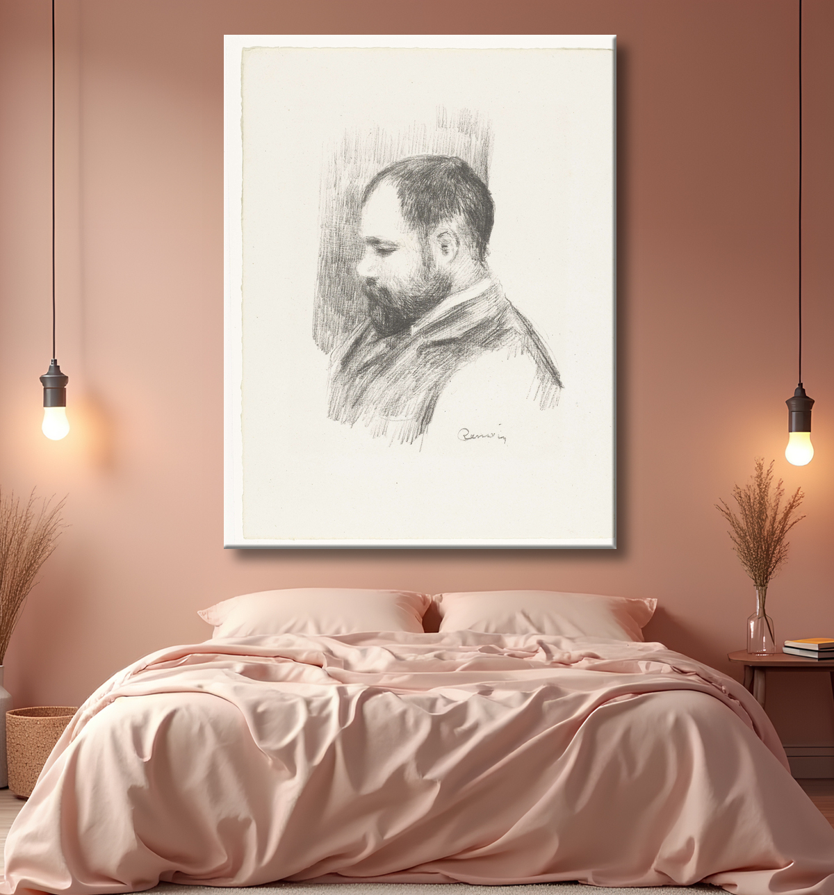 Reproduction Portrait du marchand d'art Ambroise Vollard de Pierre Auguste Renoir avec decor