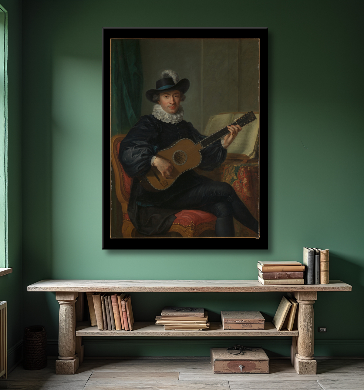 Reproduction Portrait of Monsieur Aublet de Guillaume Voiriot avec decor