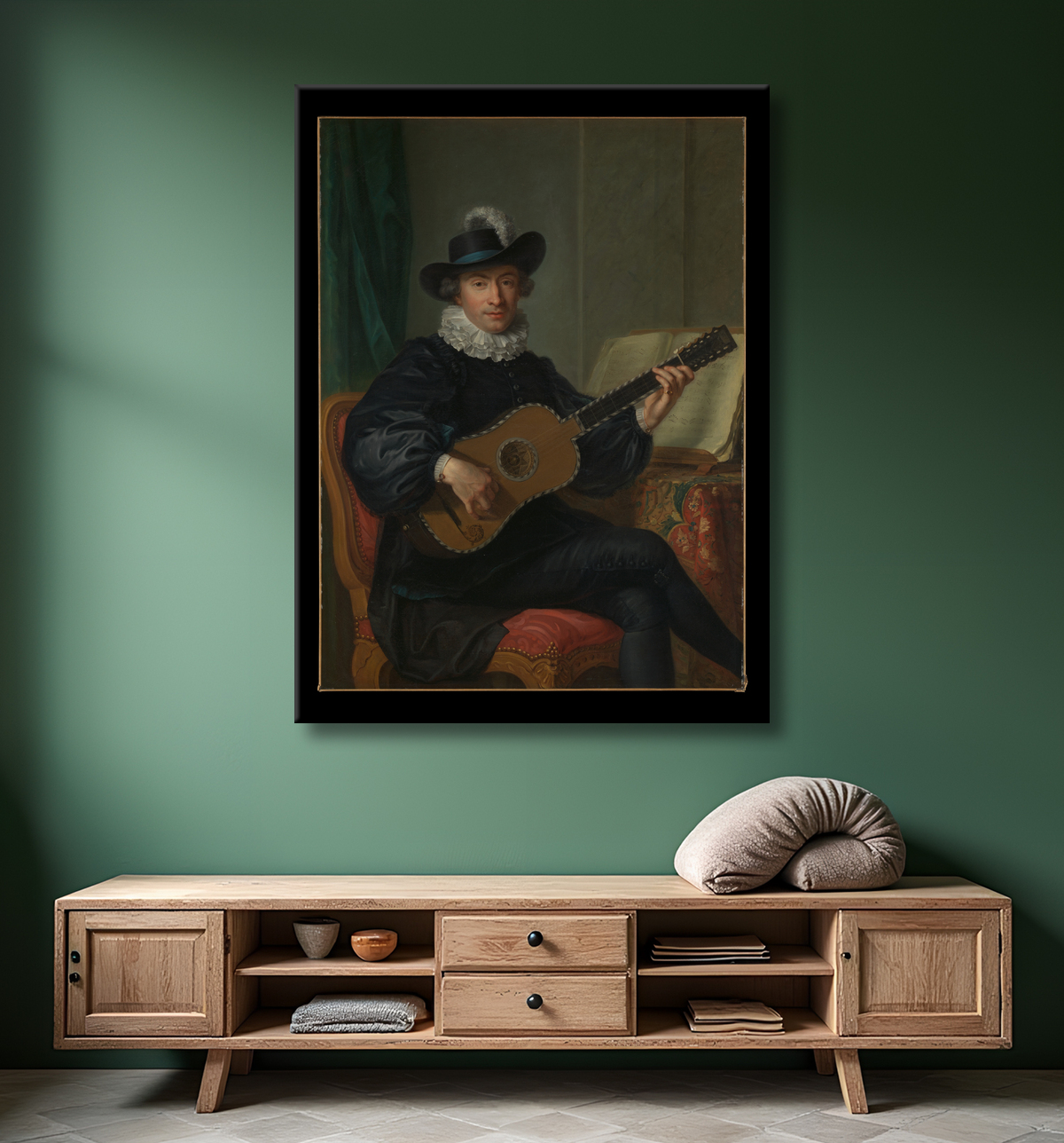 Reproduction Portrait of Monsieur Aublet de Guillaume Voiriot avec decor
