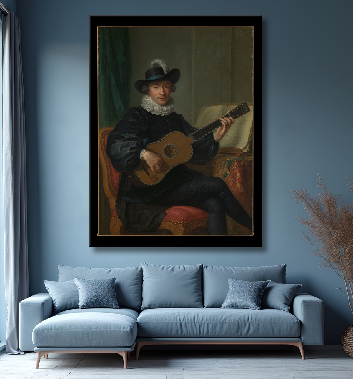 Reproduction Portrait of Monsieur Aublet de Guillaume Voiriot avec decor