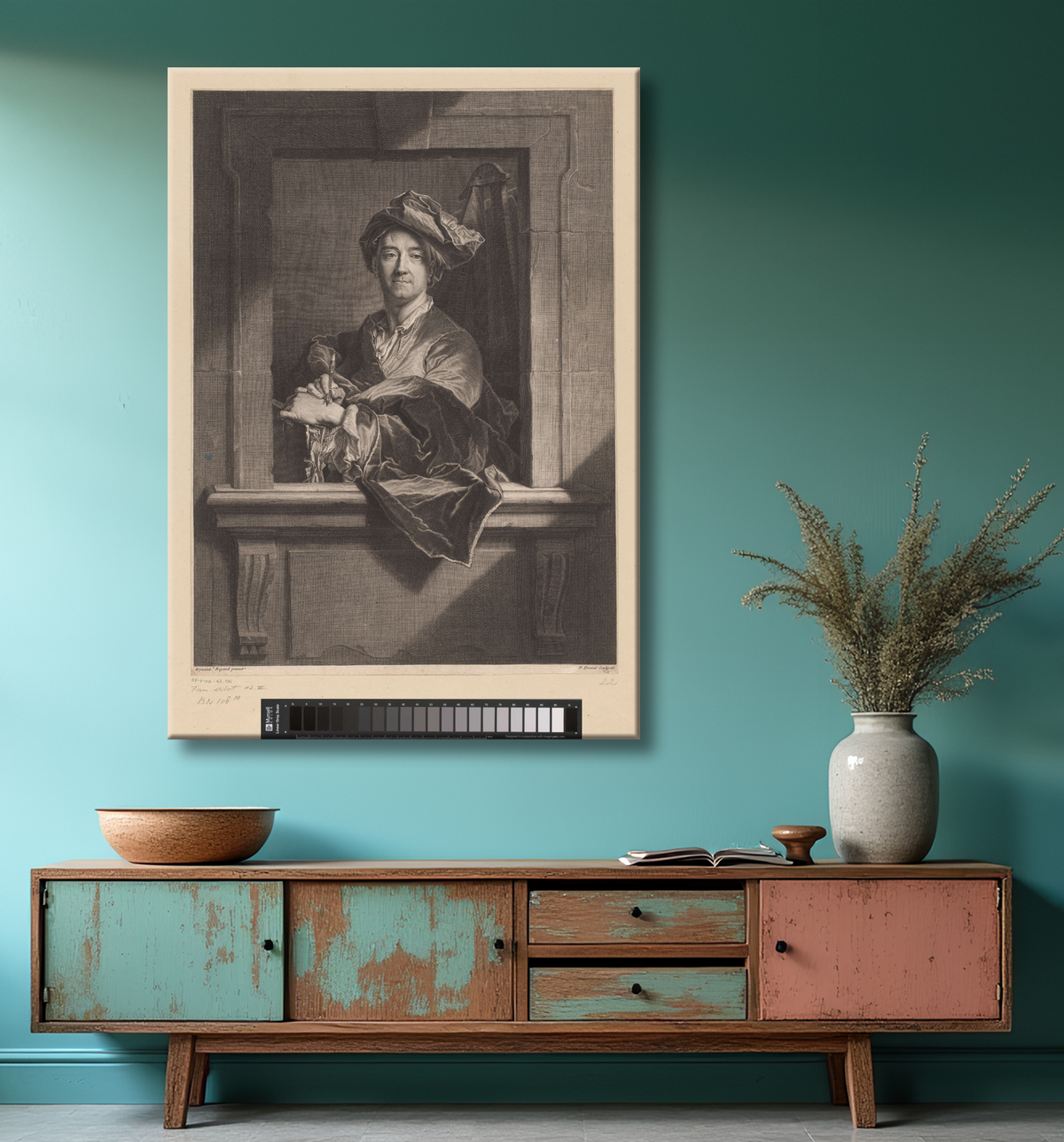 Affiche encadrée de qualité fine art made in France ou toile imprimée. Portret van Hyacinthe Rigaud...