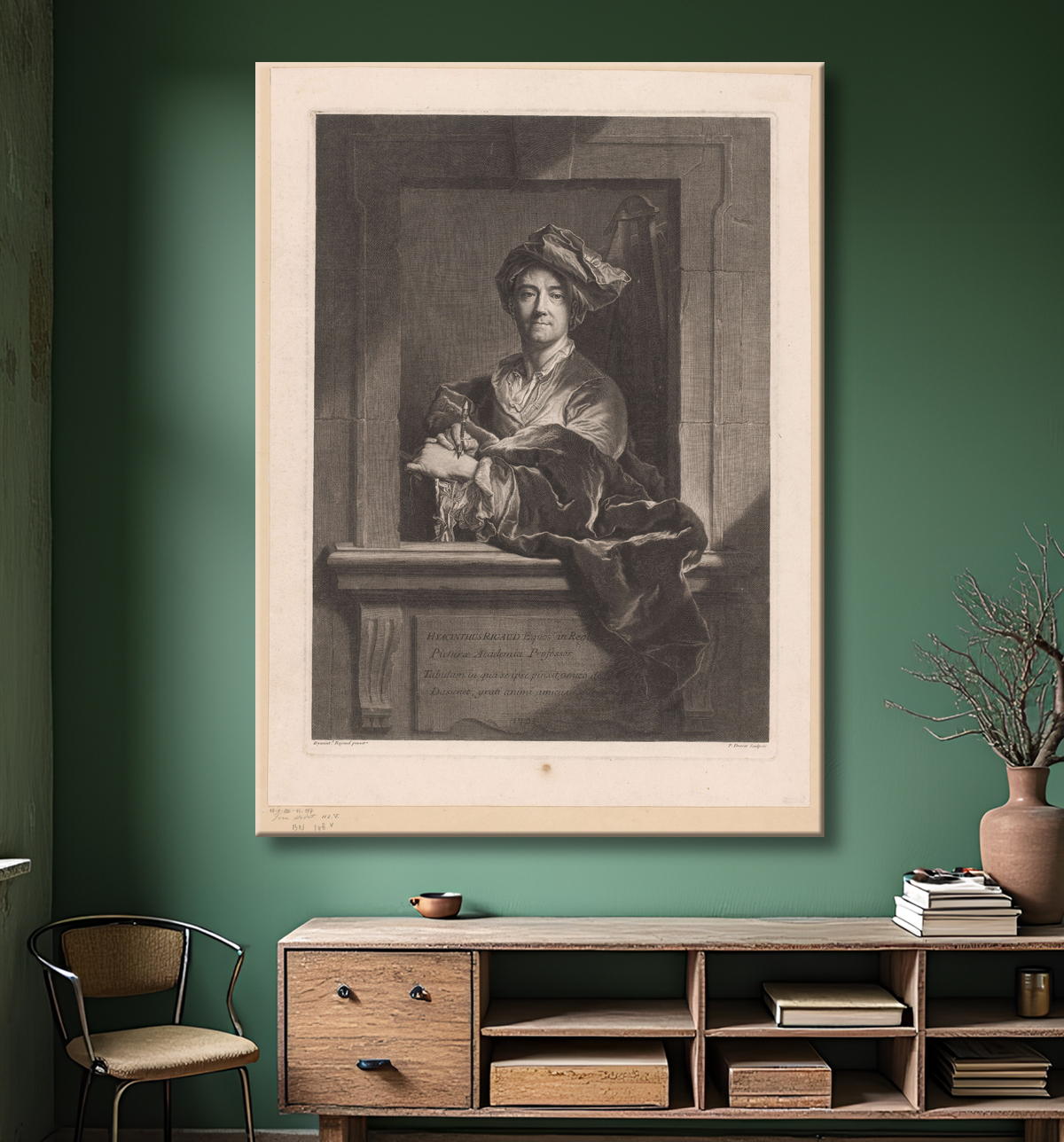 Poster fine art haut de gamme fabriqué en France ou toile imprimée. Portret van Hyacinthe Rigaud...