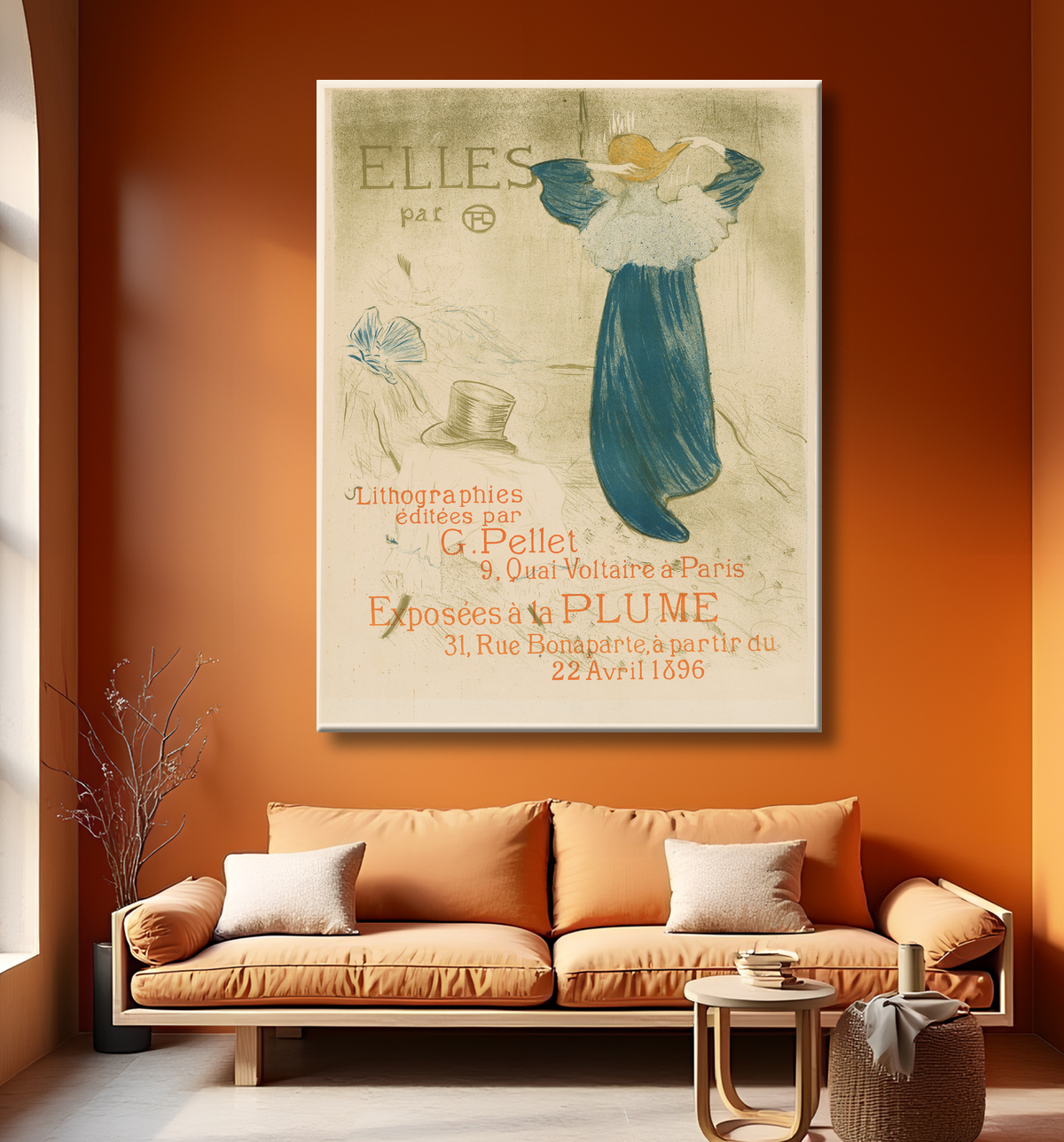 Reproduction Poster for Elles de Henri de Toulouse-Lautrec avec decor