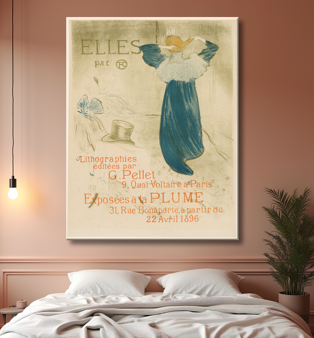 Reproduction Poster for Elles de Henri de Toulouse-Lautrec avec decor